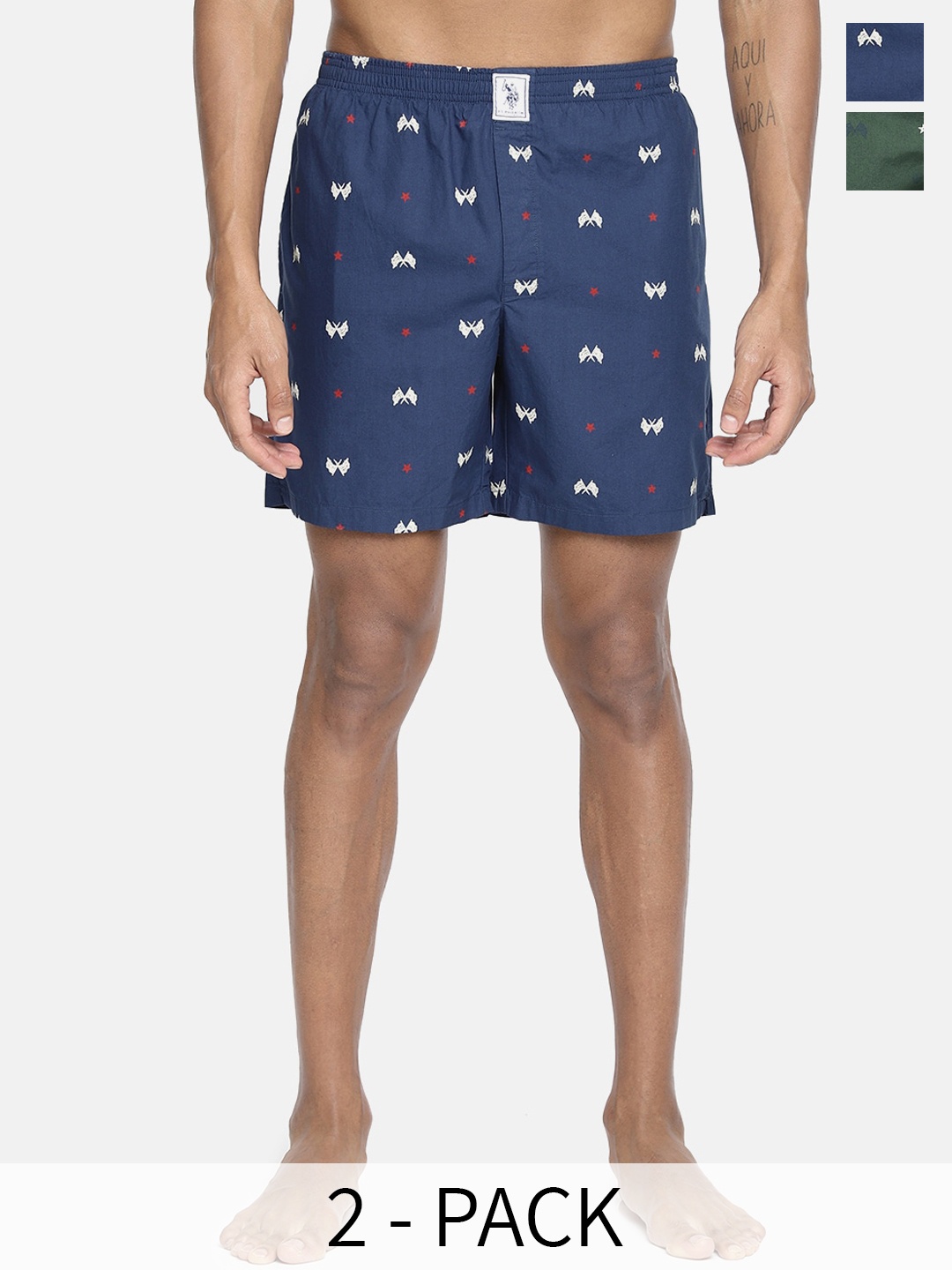 U.S. Polo Assn. Men Pack Of 2 Conversational Printed Cotton Boxers 9167247-1-9167269, Navy blue
U.S. Polo Assn. Men Pack Of 2 Conversational Printed Cotton Boxers 9167247-1-9167269, Navy blue