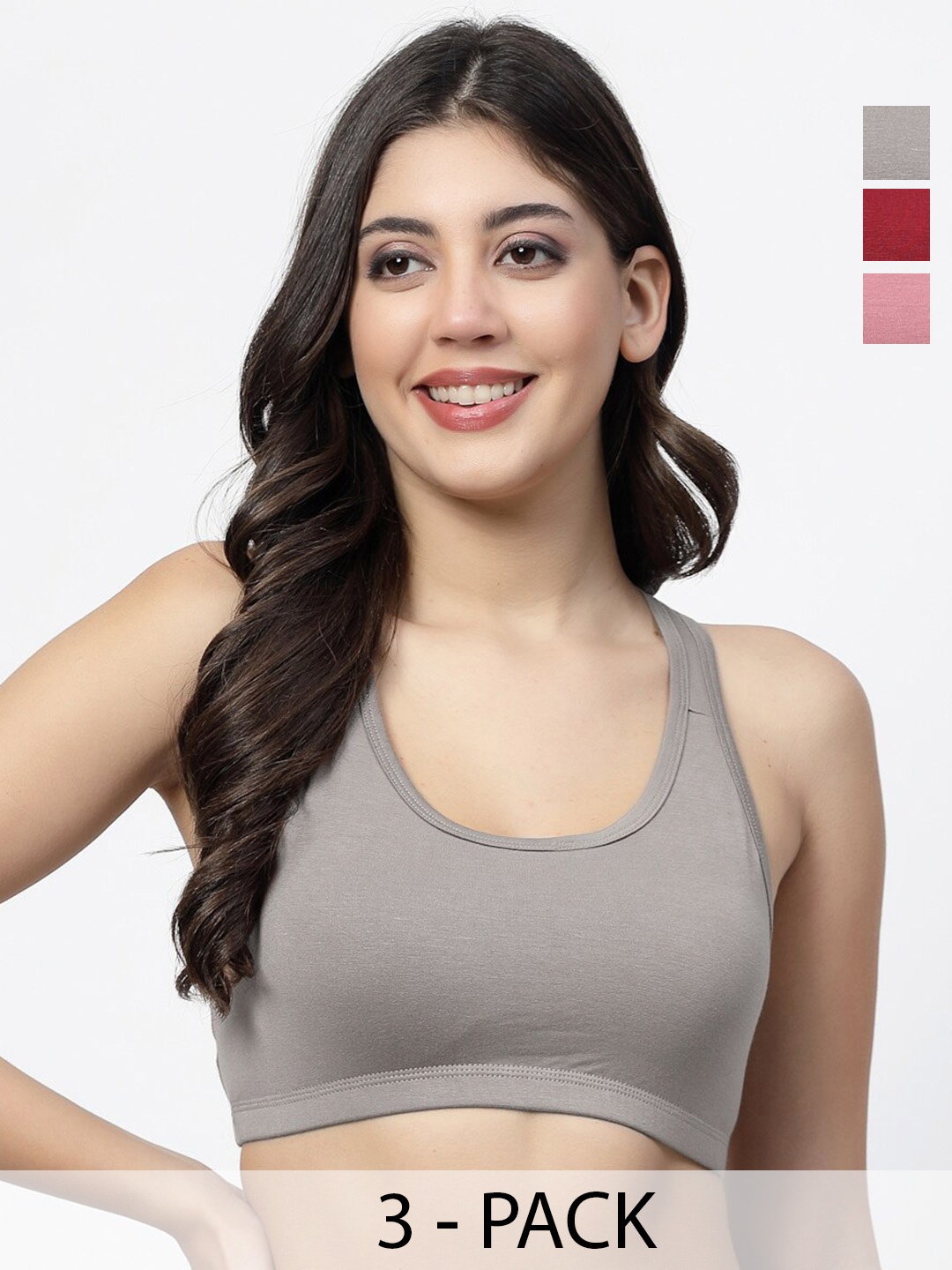 Docare Pack Of 3 Full Coverage Super Support Medium Support All Day Comfort Workout Bras, Grey
Docare Pack Of 3 Full Coverage Super Support Medium Support All Day Comfort Workout Bras, Grey