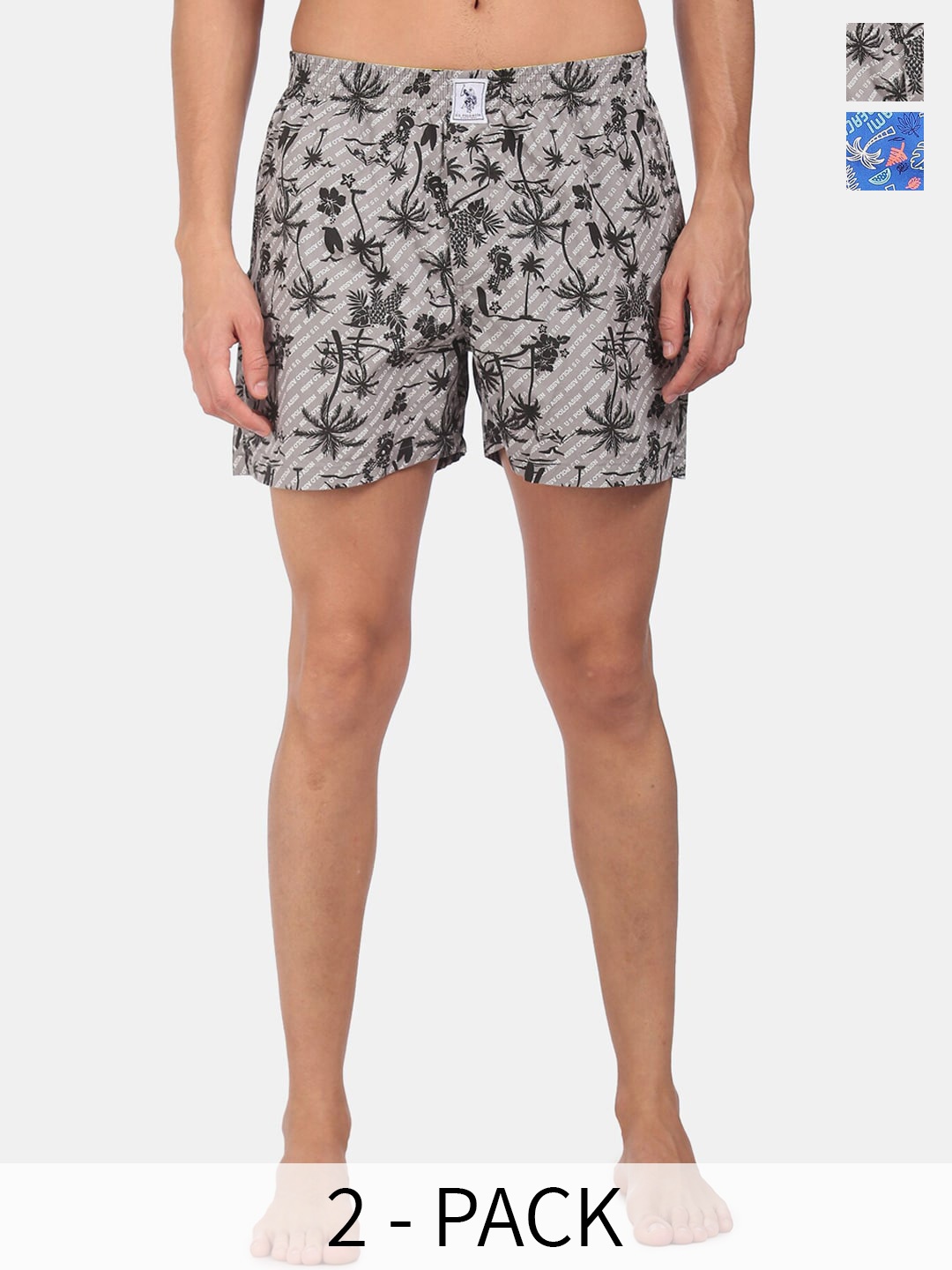 U.S. Polo Assn. Men Pack Of 2 Conversational Printed Cotton Boxers 17730098-1-15246448, Grey
U.S. Polo Assn. Men Pack Of 2 Conversational Printed Cotton Boxers 17730098-1-15246448, Grey