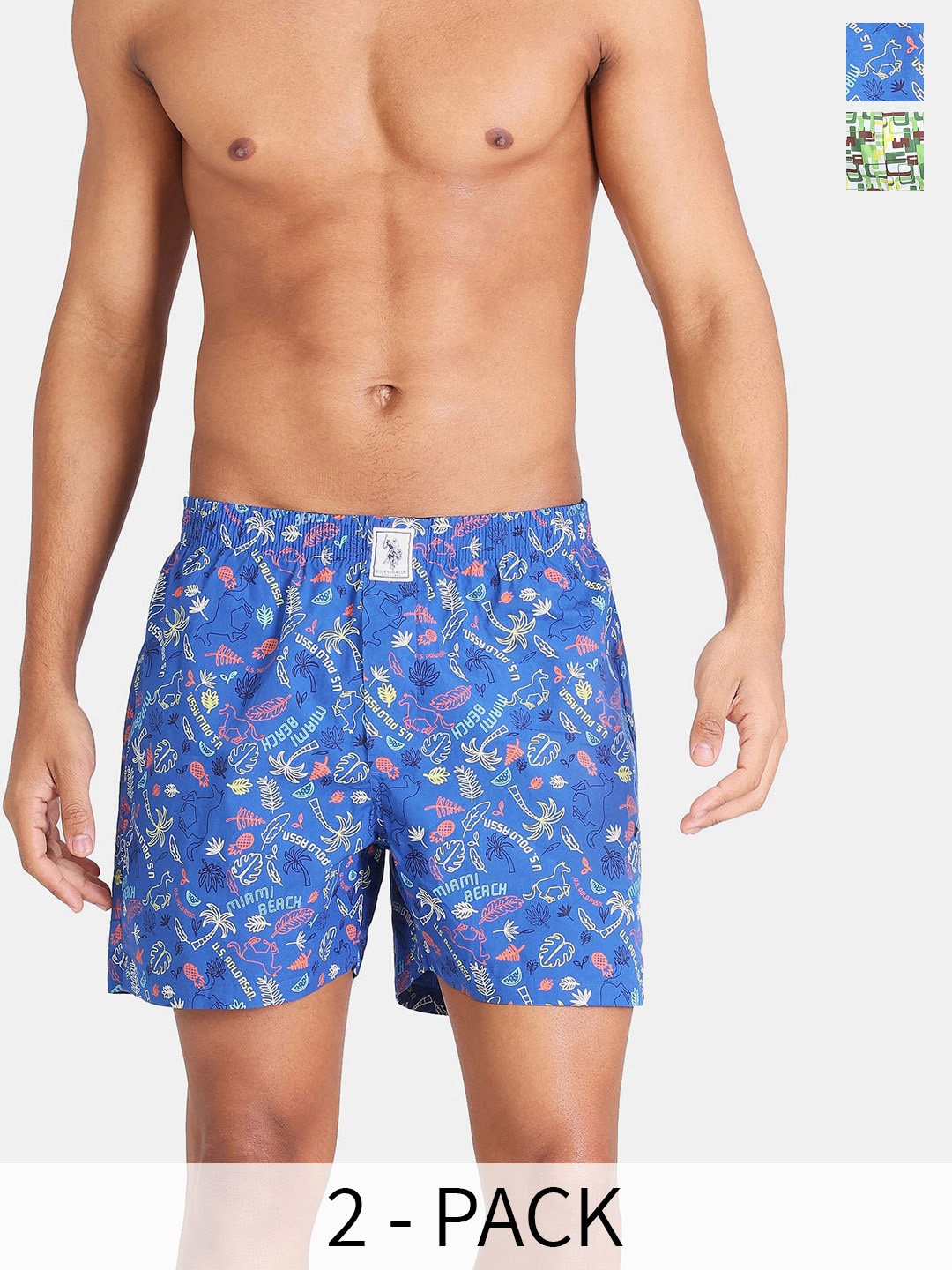 U.S. Polo Assn. Men Pack Of 2 Conversational Printed Cotton Boxers 17730098-1-25048640, Blue
U.S. Polo Assn. Men Pack Of 2 Conversational Printed Cotton Boxers 17730098-1-25048640, Blue