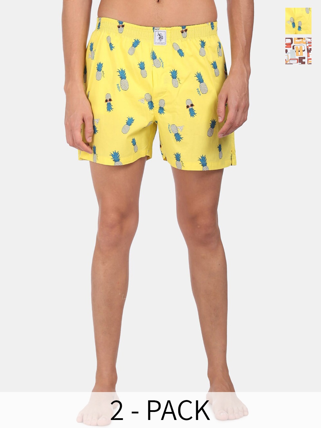 U.S. Polo Assn. Men Pack Of 2 Conversational Printed Cotton Boxers 15246428-1-25048624, Yellow
U.S. Polo Assn. Men Pack Of 2 Conversational Printed Cotton Boxers 15246428-1-25048624, Yellow