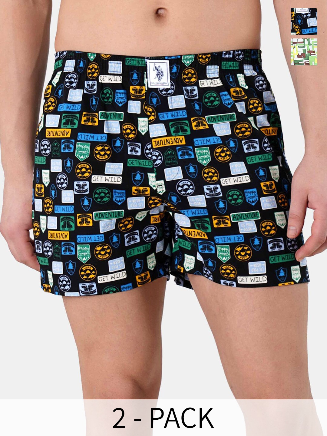 U.S. Polo Assn. Men Pack Of 2 Conversational Printed Cotton Boxers 25048640-1-22596658, Black
U.S. Polo Assn. Men Pack Of 2 Conversational Printed Cotton Boxers 25048640-1-22596658, Black