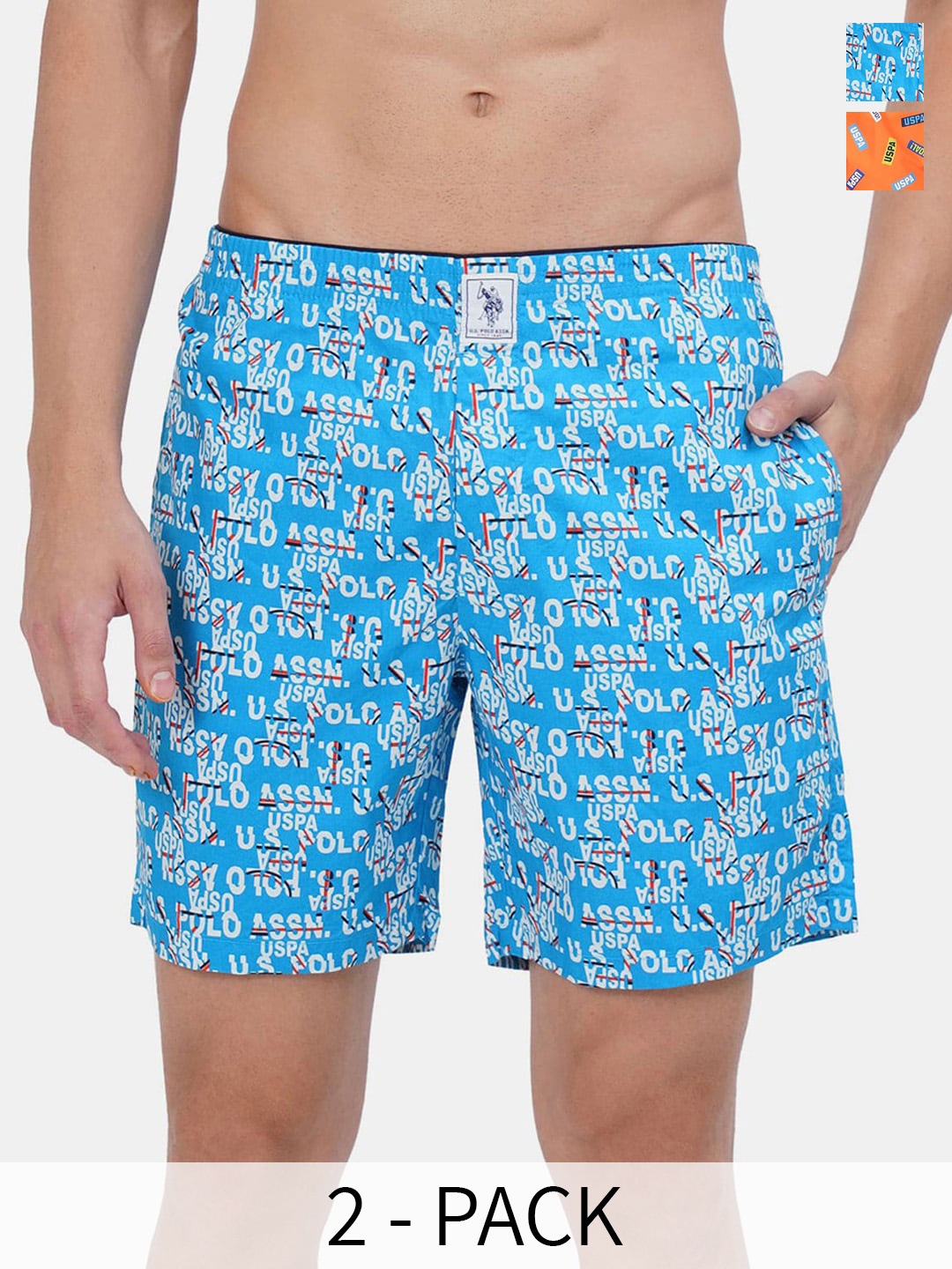 U.S. Polo Assn. Men Pack Of 2 Conversational Printed Cotton Boxers 15246454-1-17730086, Blue
U.S. Polo Assn. Men Pack Of 2 Conversational Printed Cotton Boxers 15246454-1-17730086, Blue