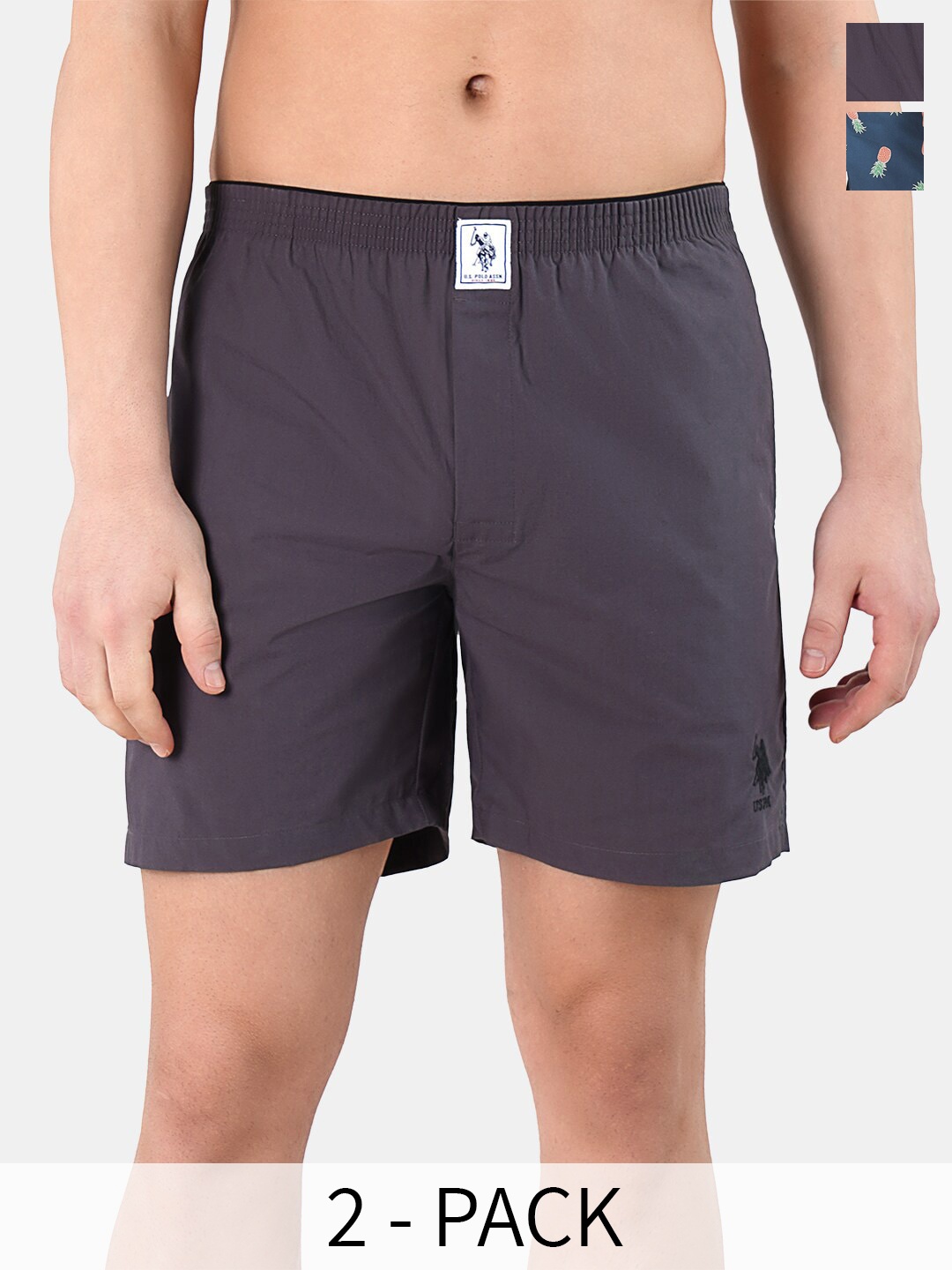 U.S. Polo Assn. Men Pack Of 2 Conversational Printed Cotton Boxers 15246404-1-22461038, Grey
U.S. Polo Assn. Men Pack Of 2 Conversational Printed Cotton Boxers 15246404-1-22461038, Grey