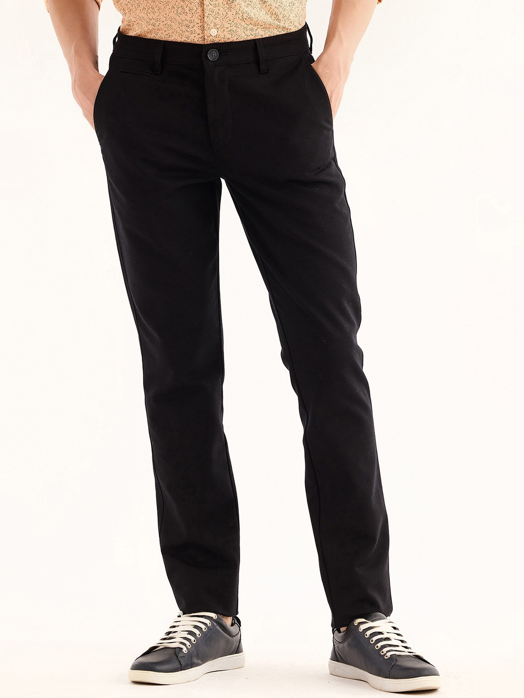 Red Flame Men Mid-Rise Cotton Slim Fit Trousers, Black
Red Flame Men Mid-Rise Cotton Slim Fit Trousers, Black