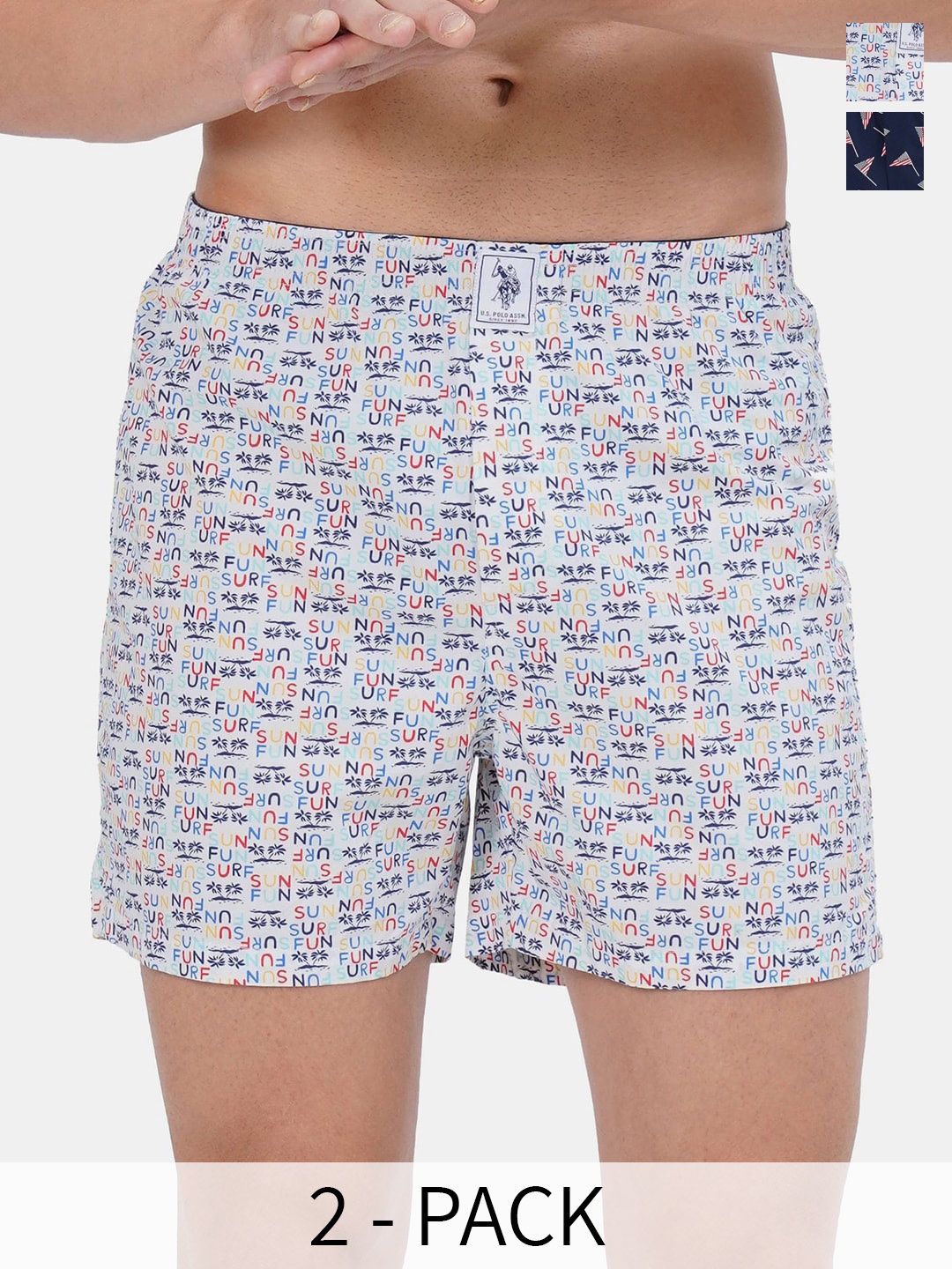 U.S. Polo Assn. Pack Of 2 Printed Pure Cotton Boxers 17730096-1-22596662, White
U.S. Polo Assn. Pack Of 2 Printed Pure Cotton Boxers 17730096-1-22596662, White