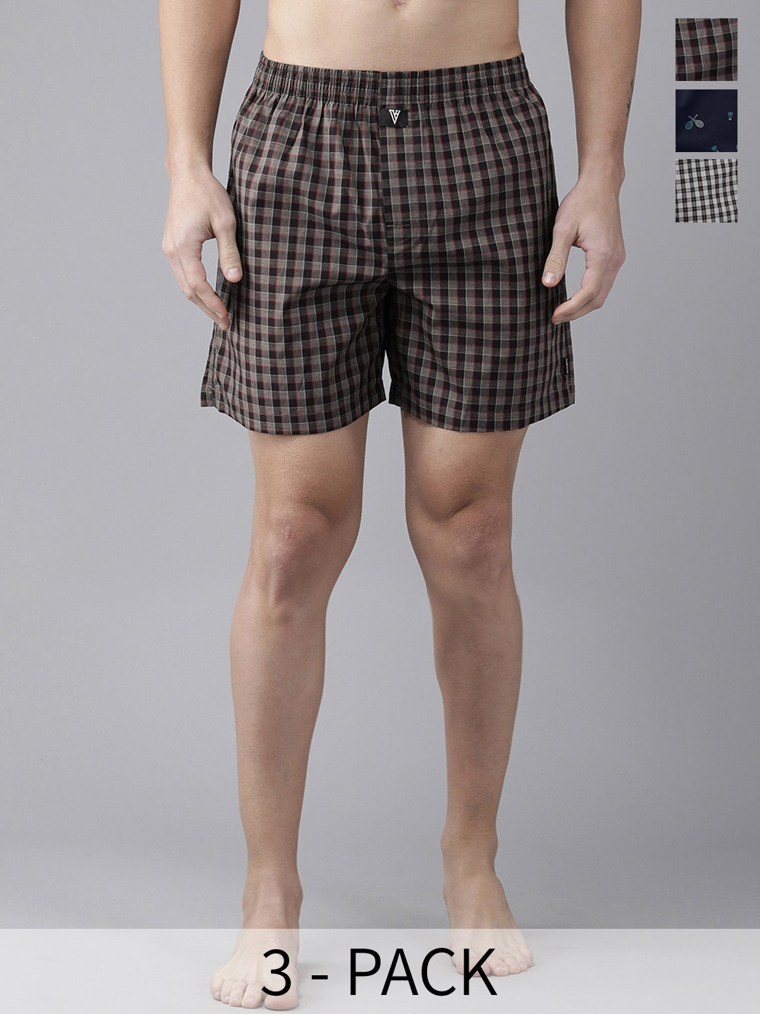 Van Heusen Pack Of 3 Checked Pure Cotton Boxers 18941192-1-18941118, Black
Van Heusen Pack Of 3 Checked Pure Cotton Boxers 18941192-1-18941118, Black