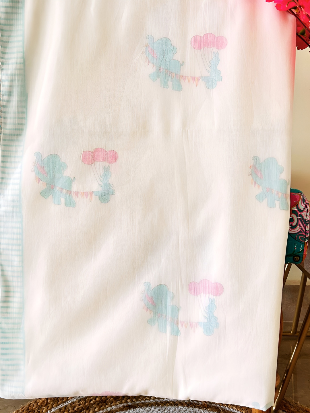PLAYFUL STITCHES Kids 210 GMS Non-Toxic Natural Dye Blanket - 40x60 inches, White
PLAYFUL STITCHES Kids 210 GMS Non-Toxic Natural Dye Blanket - 40x60 inches, White