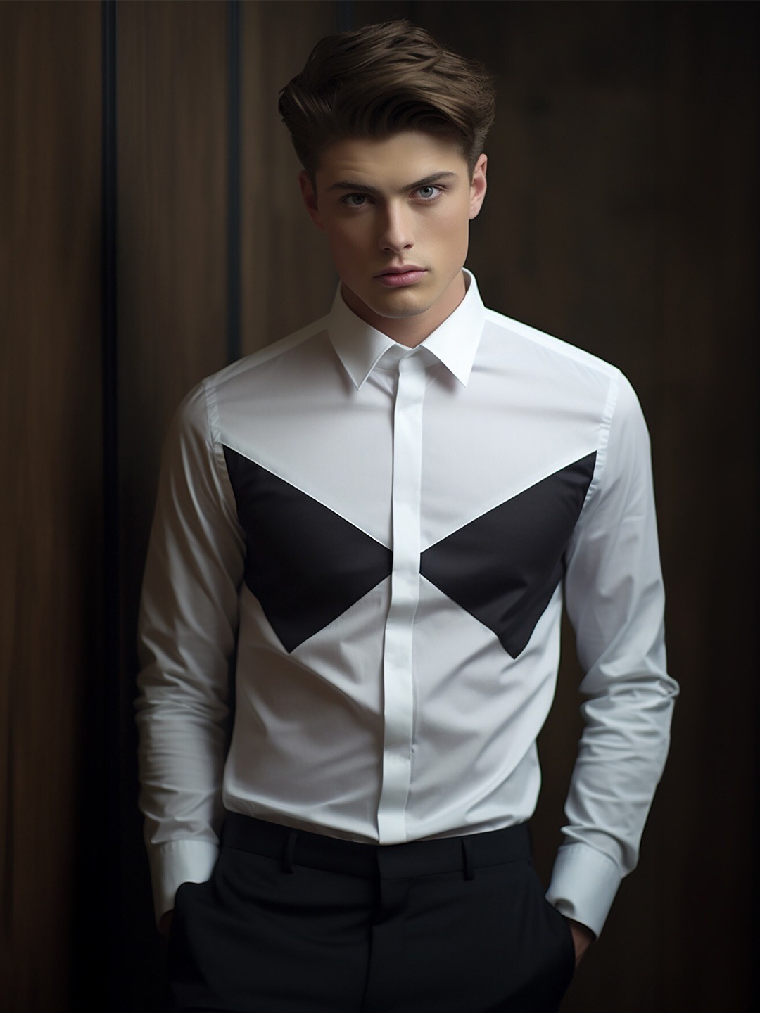 HE SPOKE Smart Tailored Fit Colourblocked Spread Collar Long Sleeves Cotton Shirt, White
HE SPOKE Smart Tailored Fit Colourblocked Spread Collar Long Sleeves Cotton Shirt, White