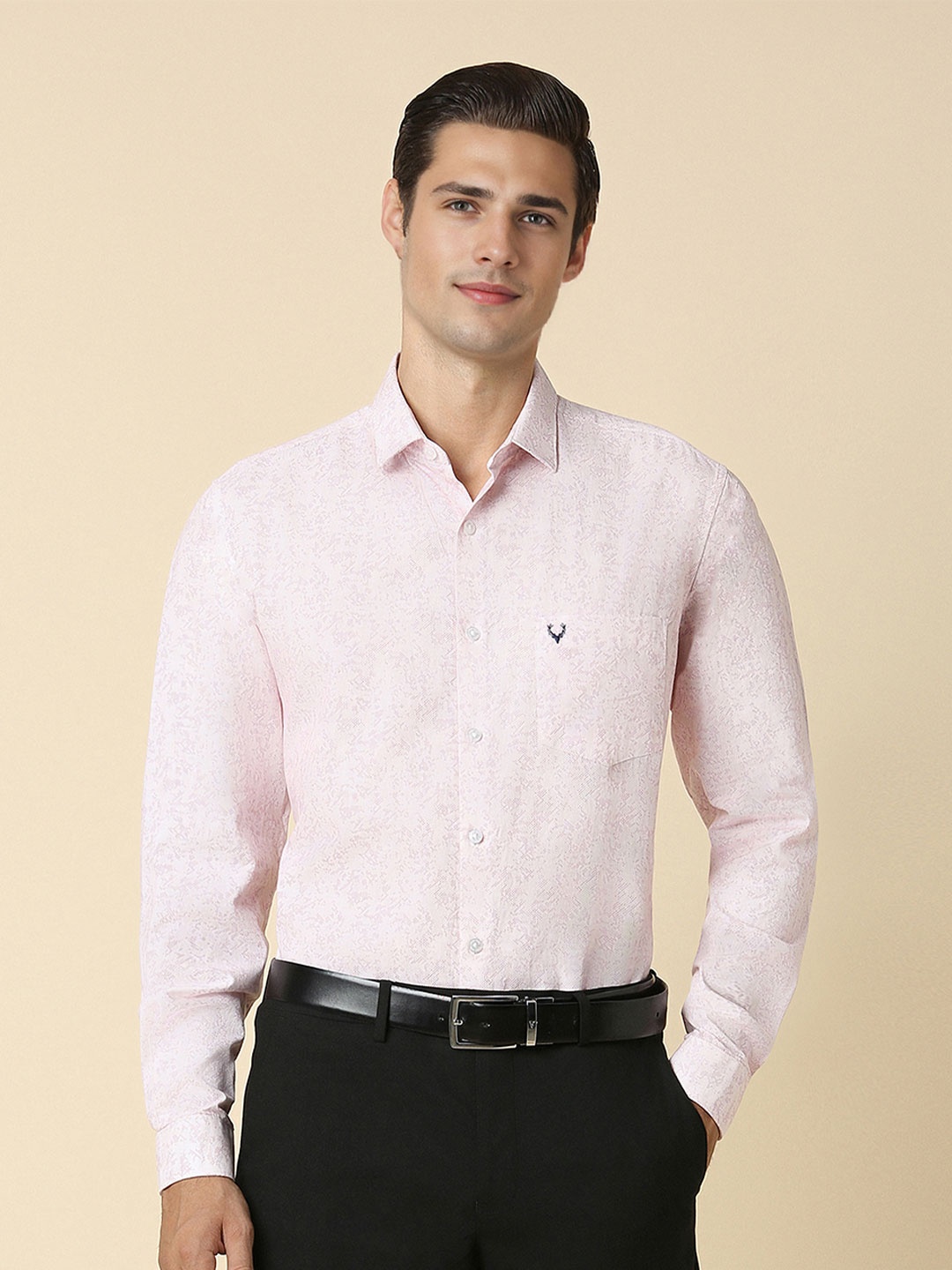 Allen Solly Slim Fit Abstract Printed Spread Collar Long Sleeves Cotton Linen Formal Shirt, Pink
Allen Solly Slim Fit Abstract Printed Spread Collar Long Sleeves Cotton Linen Formal Shirt, Pink