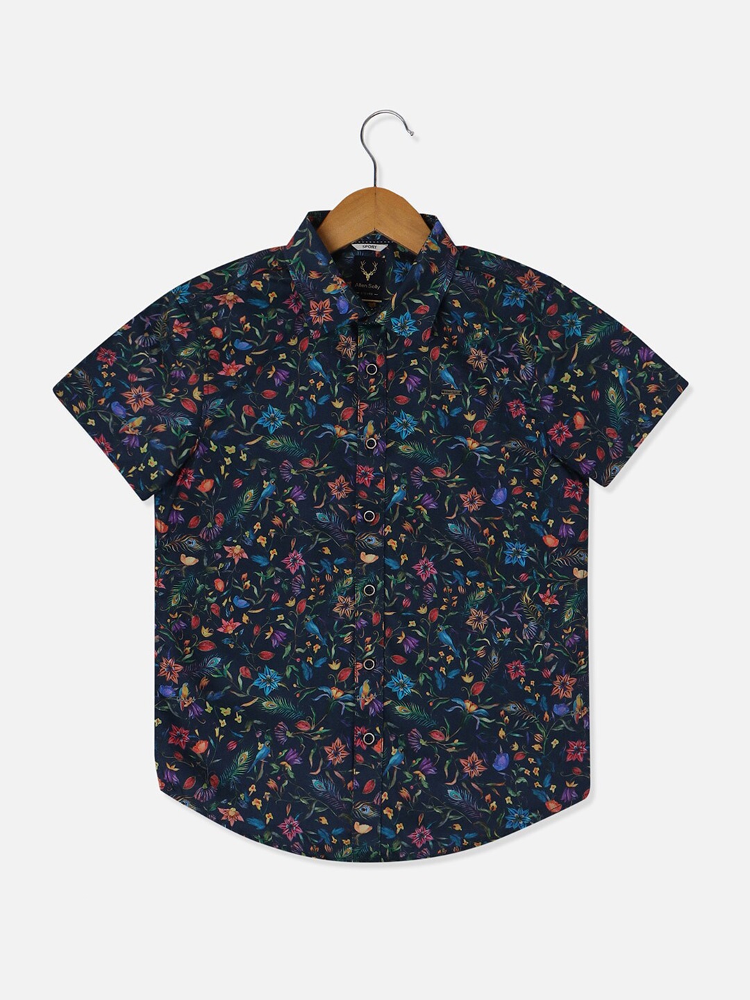 Allen Solly Junior Boys Floral Printed Spread Collar Short Sleeves Casual Shirt, Navy blue
Allen Solly Junior Boys Floral Printed Spread Collar Short Sleeves Casual Shirt, Navy blue