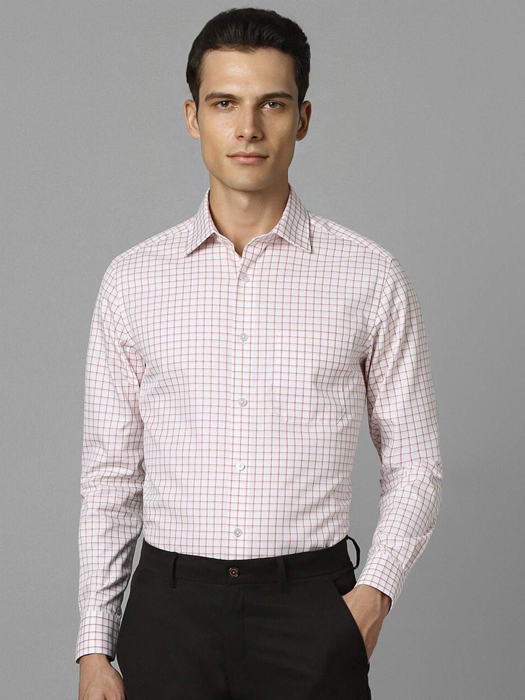 Louis Philippe Classic Fit Checked Spread Collar Pure Cotton Formal Shirt, White
Louis Philippe Classic Fit Checked Spread Collar Pure Cotton Formal Shirt, White