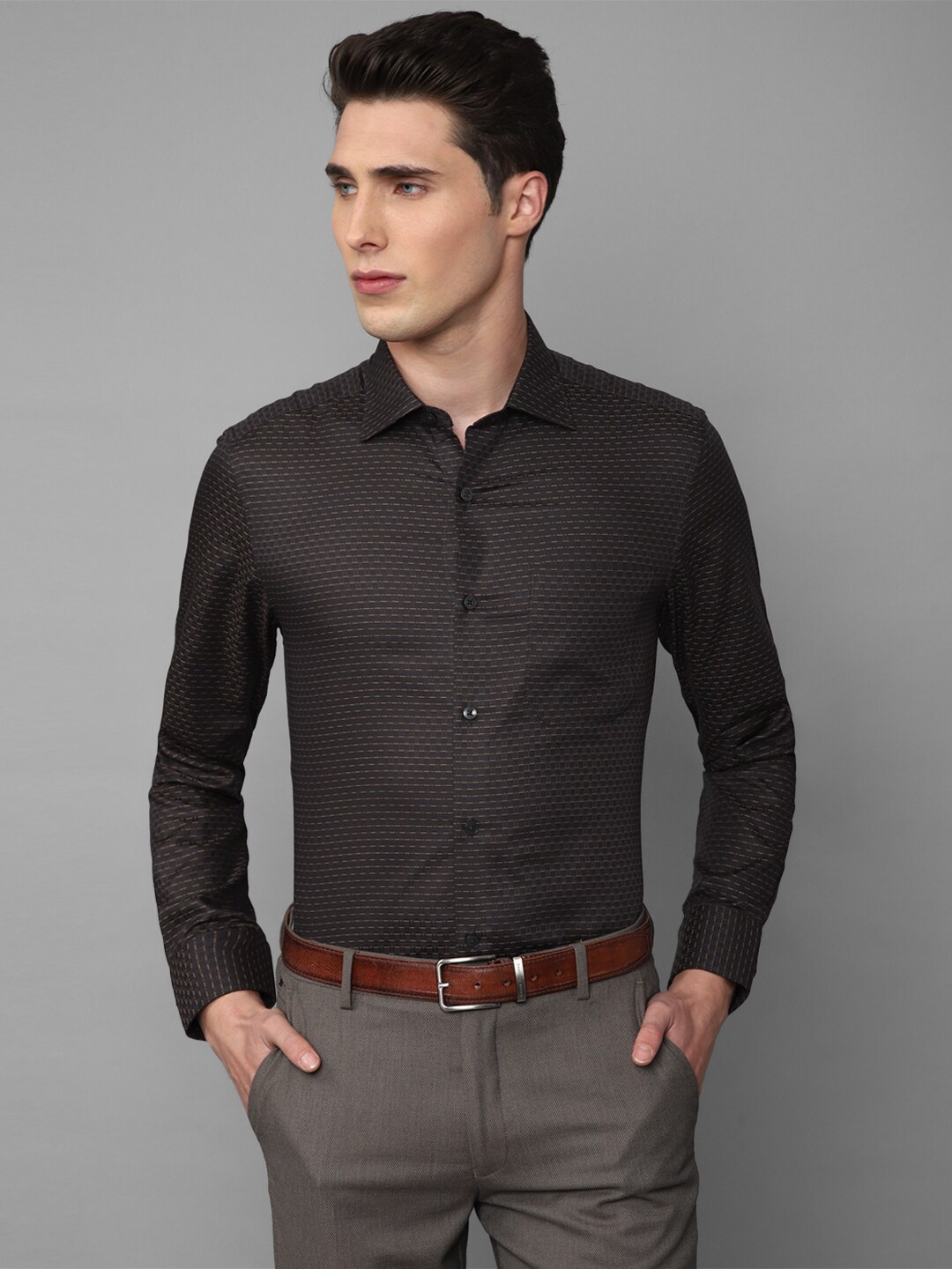 Louis Philippe Micro Ditsy Printed Spread Collar Formal Pure Cotton Shirt, Brown
Louis Philippe Micro Ditsy Printed Spread Collar Formal Pure Cotton Shirt, Brown