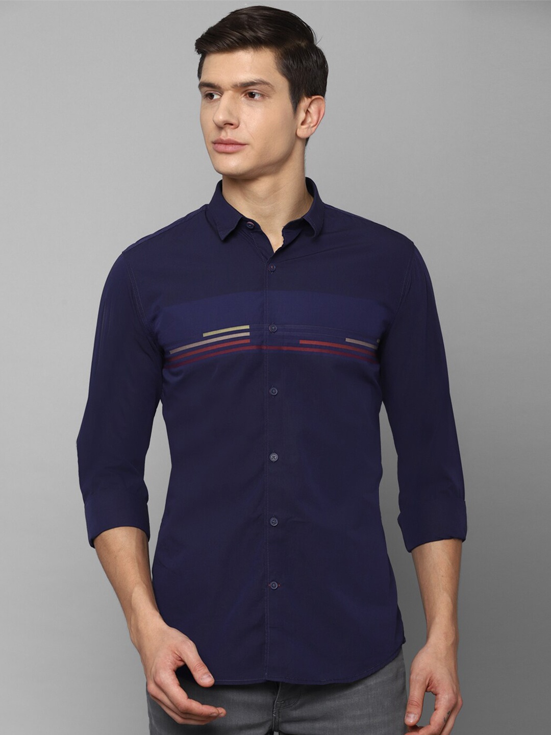 Louis Philippe Sport Slim Fit Horizontal Stripes Pure Cotton Casual Shirt, Navy blue
Louis Philippe Sport Slim Fit Horizontal Stripes Pure Cotton Casual Shirt, Navy blue