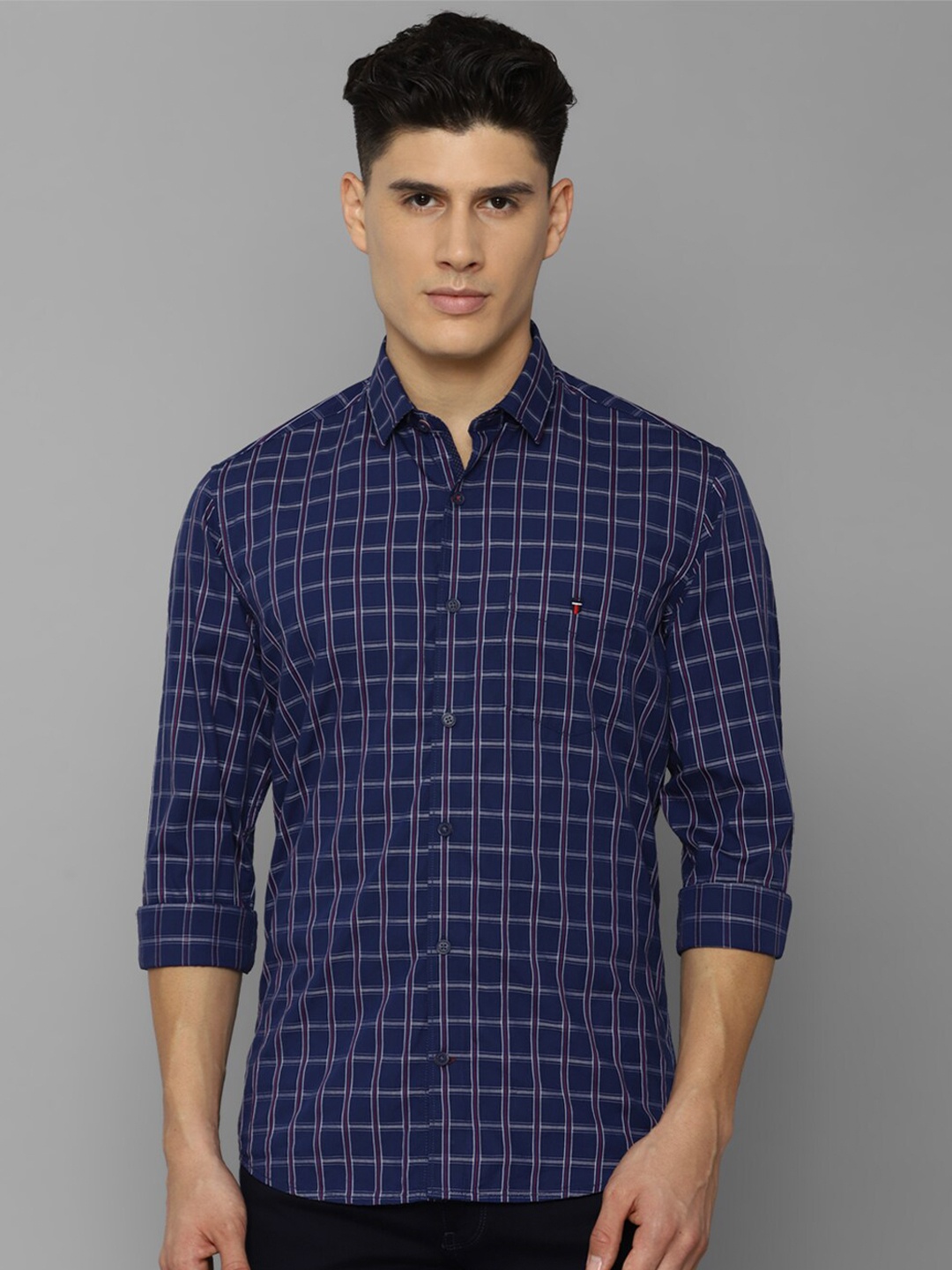 Louis Philippe Sport Slim Fit Grid Tattersall Checked Pure Cotton Casual Shirt, Navy blue
Louis Philippe Sport Slim Fit Grid Tattersall Checked Pure Cotton Casual Shirt, Navy blue