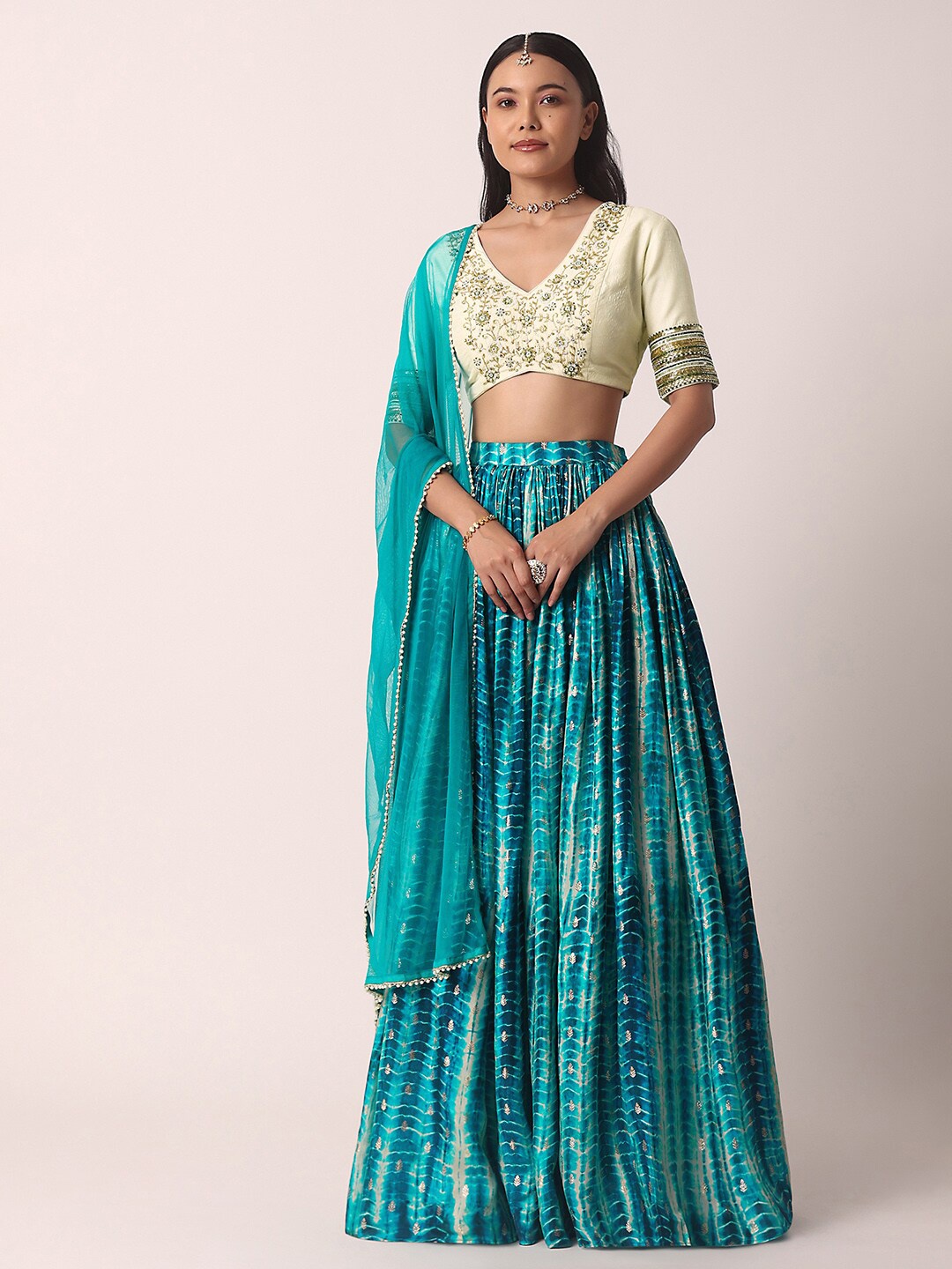 KALKI Fashion Embroidered Beads and Stones Ready to Wear Lehenga & Blouse With Dupatta, Blue
KALKI Fashion Embroidered Beads and Stones Ready to Wear Lehenga & Blouse With Dupatta, Blue