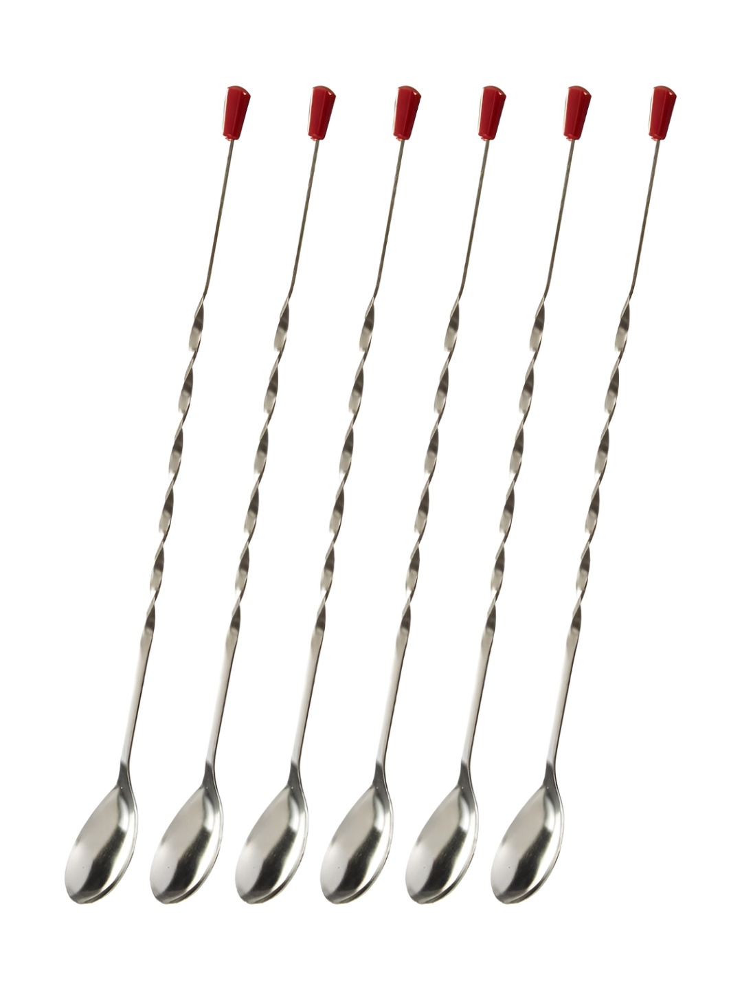 HAZEL Silver Toned 6 Pieces Stainless Steel Teardrop Twisted Cocktail Stirrers With Knob
HAZEL Silver Toned 6 Pieces Stainless Steel Teardrop Twisted Cocktail Stirrers With Knob