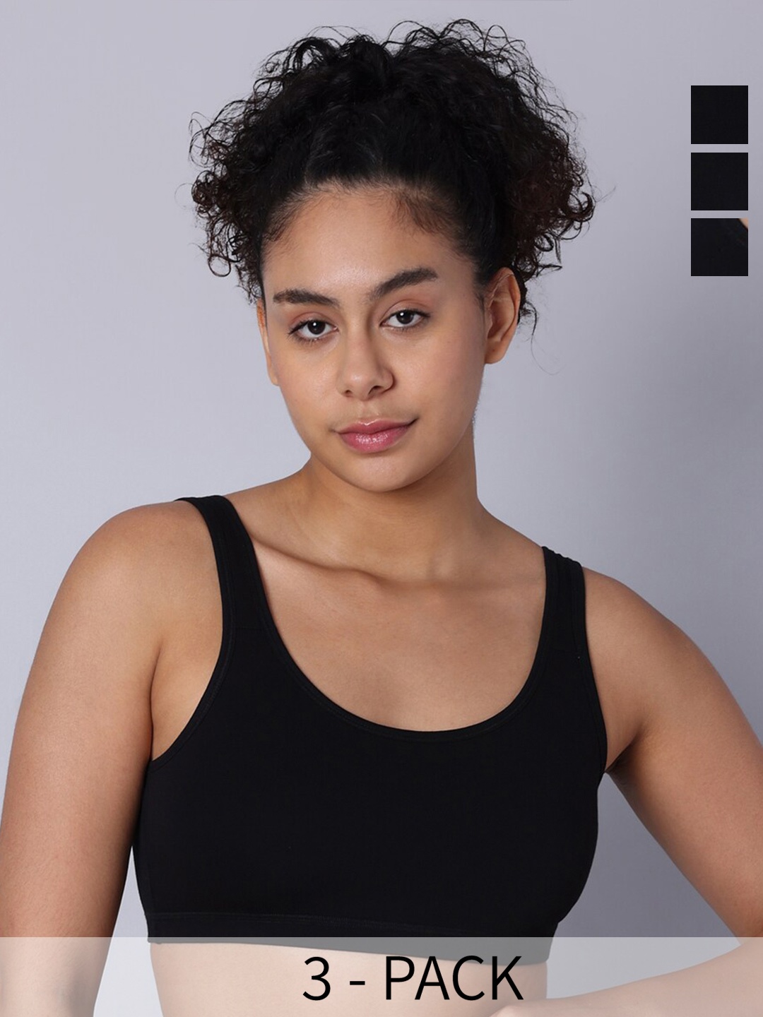 Sillysally Pack of 3 Full Coverage Non Padded Workout Bras With All Day Comfort, Black
Sillysally Pack of 3 Full Coverage Non Padded Workout Bras With All Day Comfort, Black