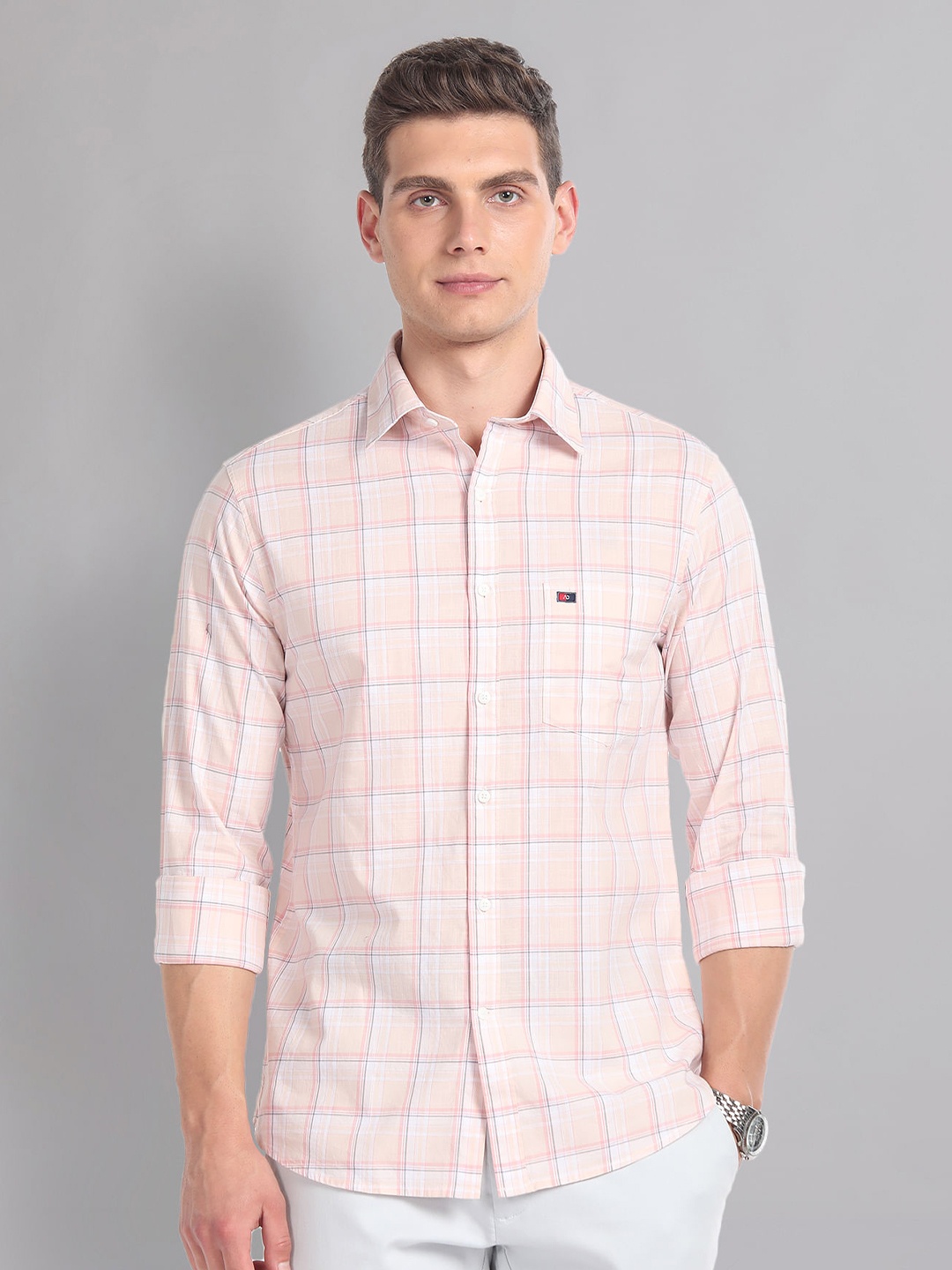 AD By Arvind Slim Fit Tartan Checks Spread Collar Long Sleeves Cotton Casual Shirt, Pink
AD By Arvind Slim Fit Tartan Checks Spread Collar Long Sleeves Cotton Casual Shirt, Pink
