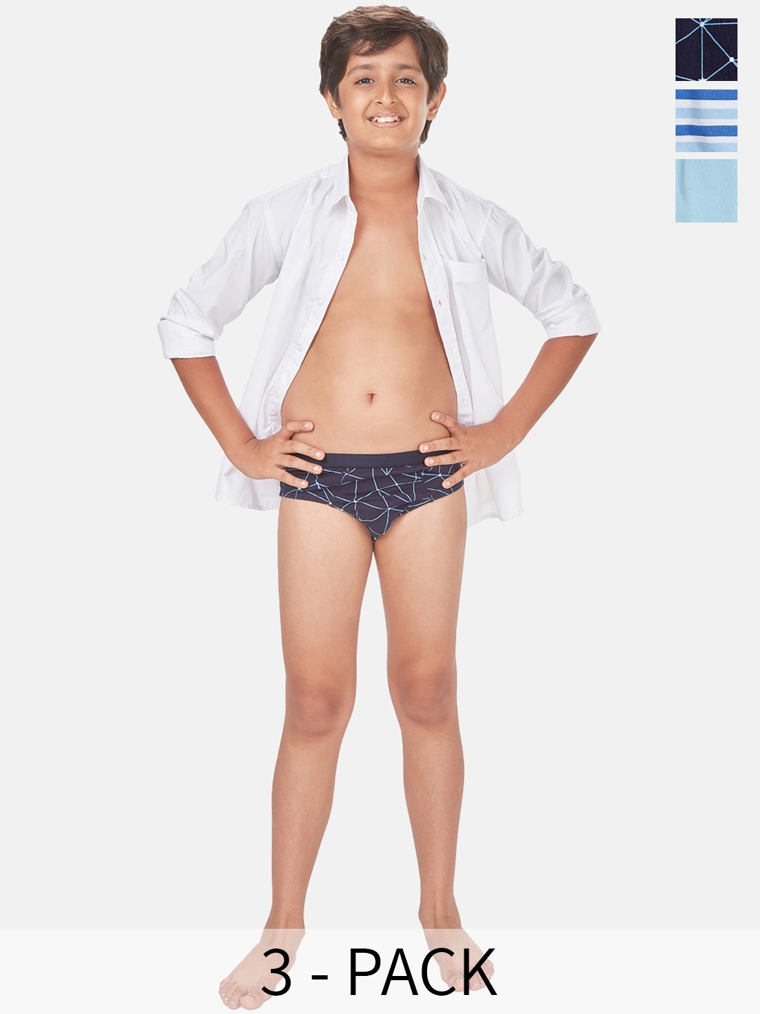 You Got Plan B Boys Pack of 3 Striped Anti Microbial Basic Briefs UB-StarBoy: 8-10, Navy blue
You Got Plan B Boys Pack of 3 Striped Anti Microbial Basic Briefs UB-StarBoy: 8-10, Navy blue