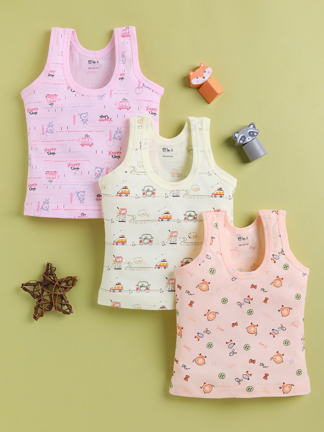 Redden Boys Pack Of 3 Printed Pure Cotton Sleeveless Innerwear Vests A-101AL-25-PK, Pink
Redden Boys Pack Of 3 Printed Pure Cotton Sleeveless Innerwear Vests A-101AL-25-PK, Pink