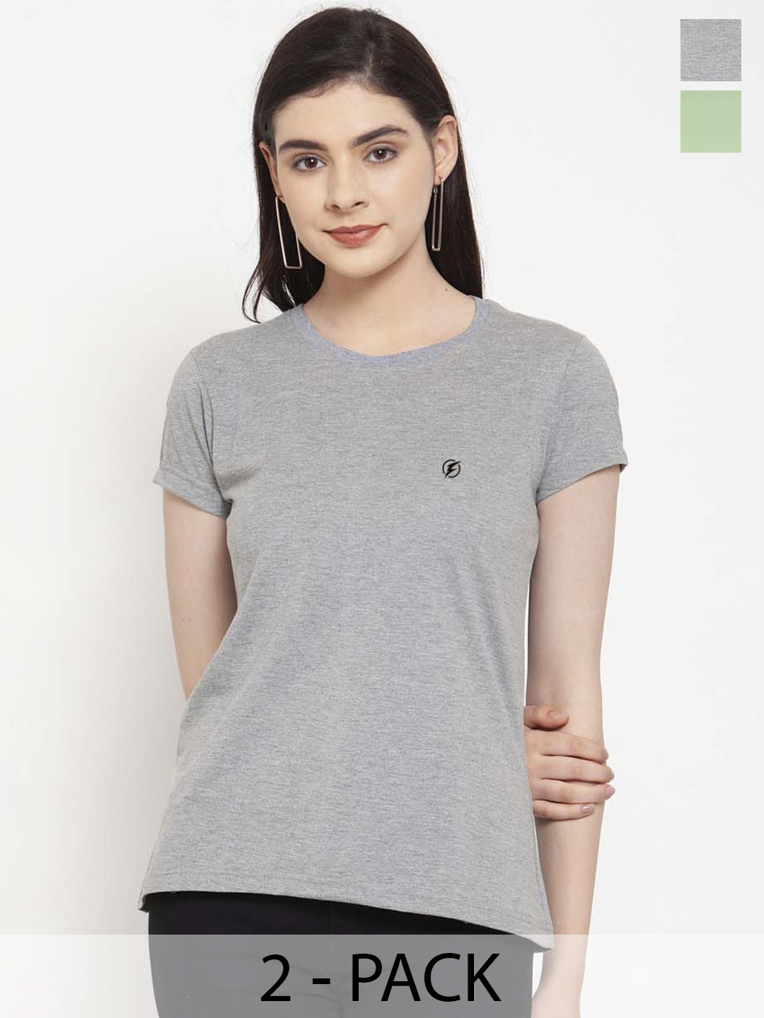 Friskers Pack Of 2 Slim Fit Round Neck Short Sleeves Bio Finish Pure Cotton T shirts, Grey
Friskers Pack Of 2 Slim Fit Round Neck Short Sleeves Bio Finish Pure Cotton T shirts, Grey