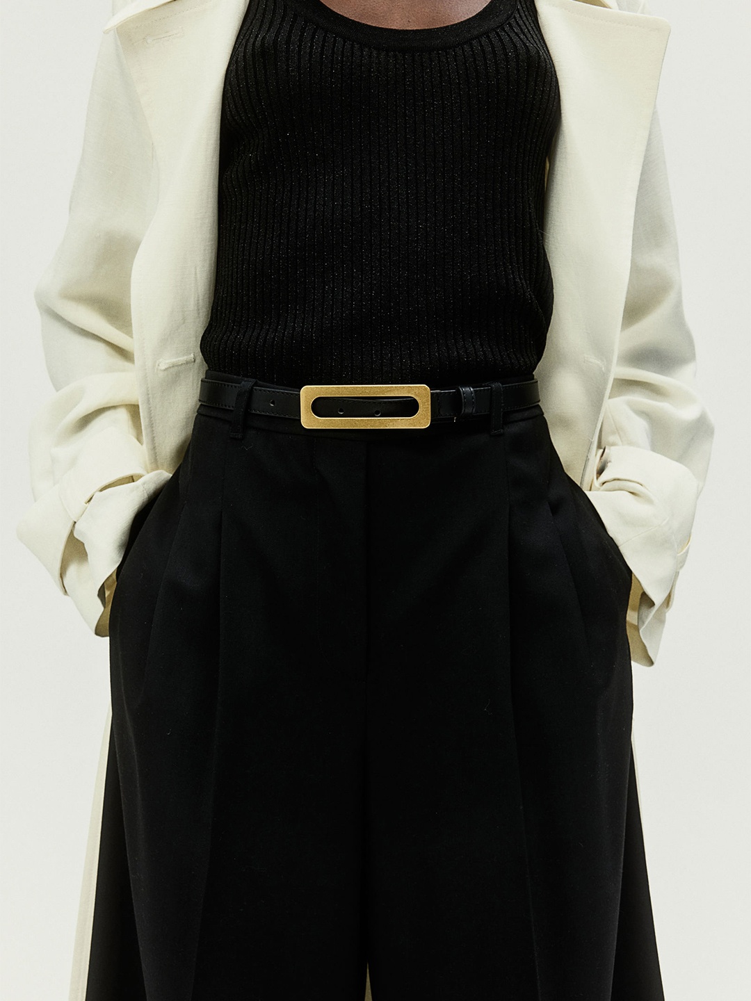 H&M Women Narrow Belt, Black