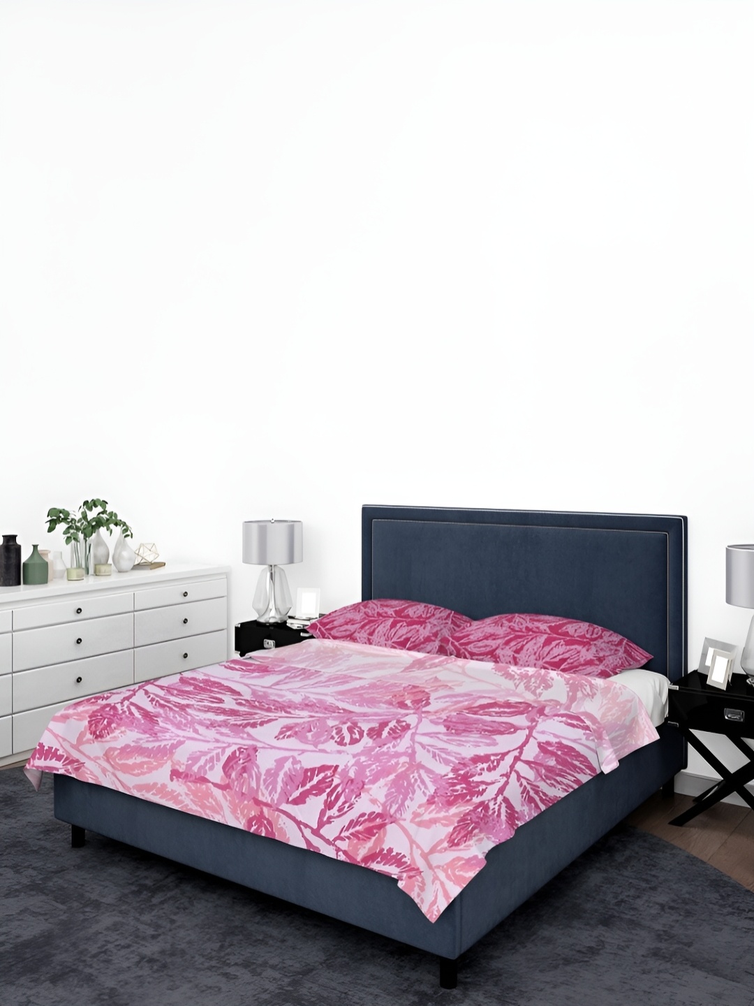 BOMBAY DYEING Marigold Pink & White Floral 104 TC Queen Bedsheet with 2 Pillow Covers
BOMBAY DYEING Marigold Pink & White Floral 104 TC Queen Bedsheet with 2 Pillow Covers