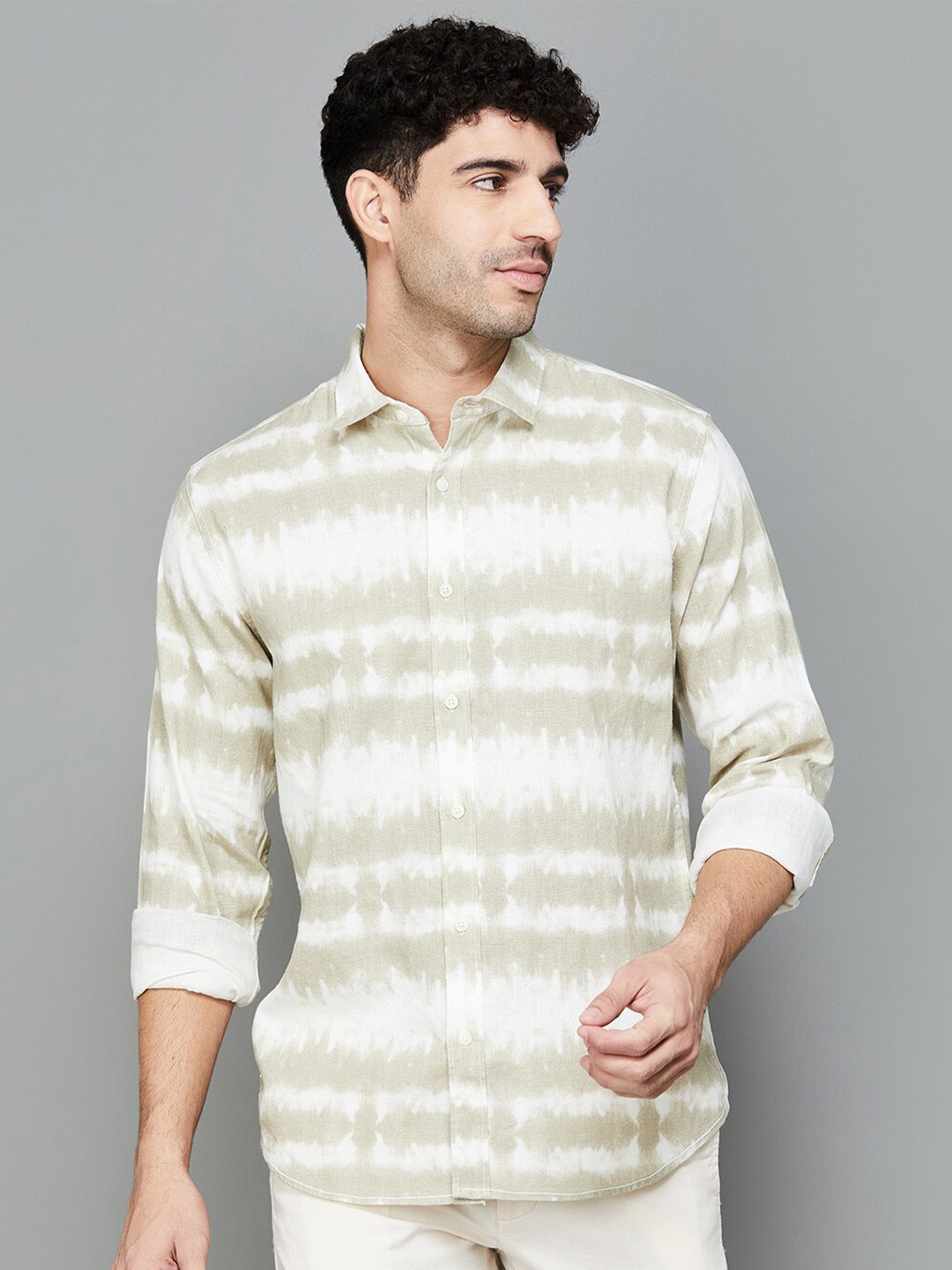 Forca by Lifestyle Tie & Dye Printed Spread Collar Long Sleeves Cotton Linen Casual Shirt, Beige
Forca by Lifestyle Tie & Dye Printed Spread Collar Long Sleeves Cotton Linen Casual Shirt, Beige