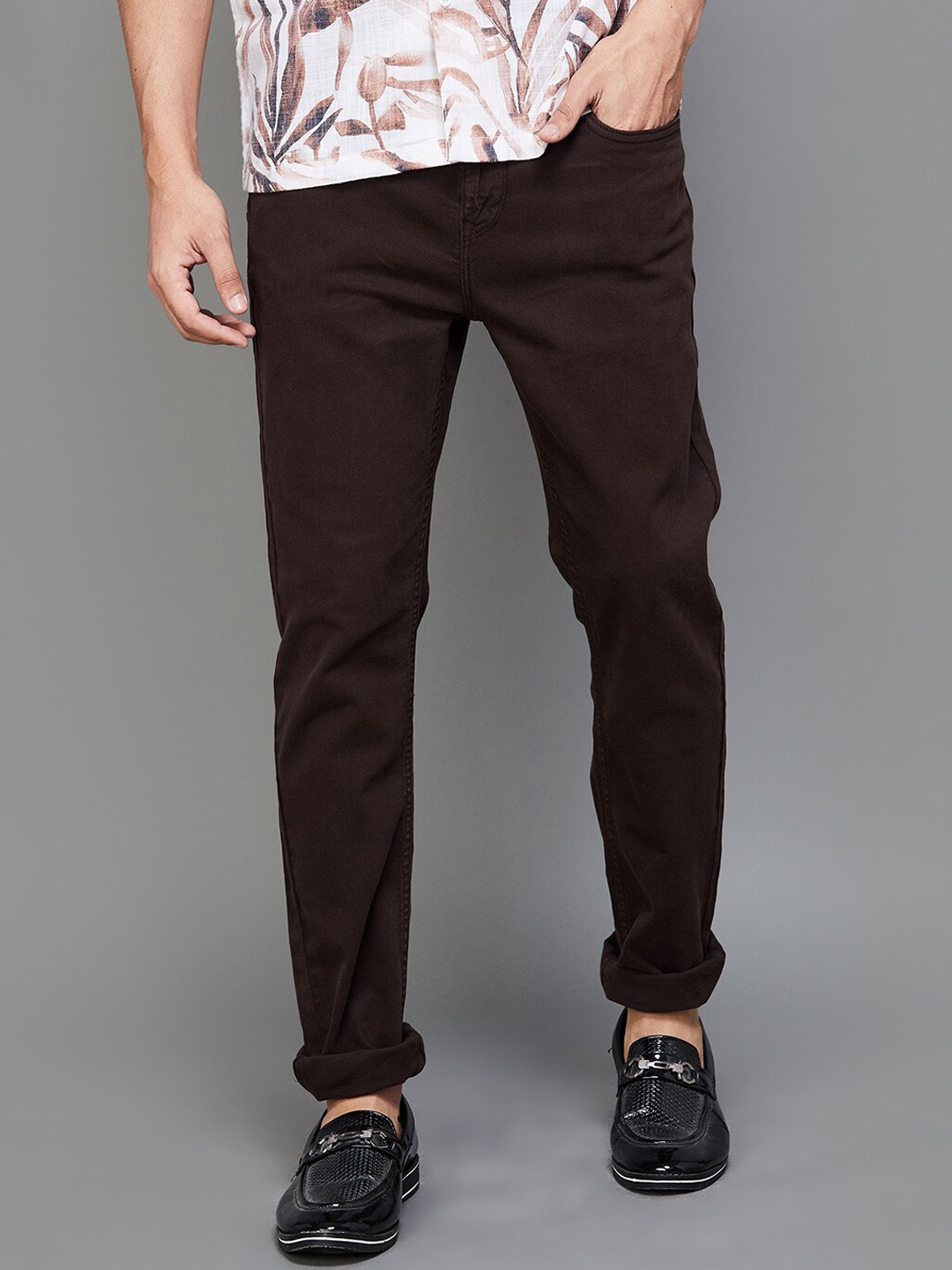 Fame Forever by Lifestyle Men Tapered Fit Mid Rise Clean Look Stretchable Jeans, Brown
Fame Forever by Lifestyle Men Tapered Fit Mid Rise Clean Look Stretchable Jeans, Brown