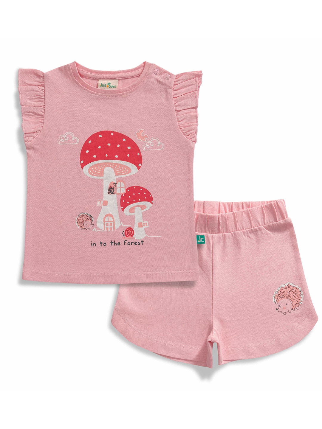 JusCubs Girls Printed Round Neck Sleeveless Pure Cotton Top with Shorts, Pink
JusCubs Girls Printed Round Neck Sleeveless Pure Cotton Top with Shorts, Pink