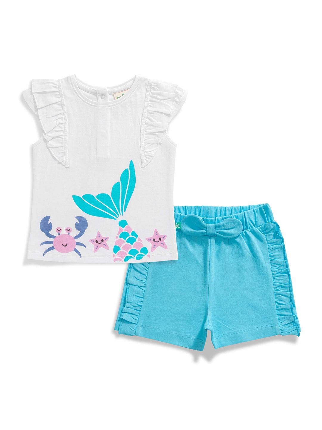 JusCubs Girls Printed Round Neck Short Sleeveless Pure Cotton T-shirt with Shorts, White
JusCubs Girls Printed Round Neck Short Sleeveless Pure Cotton T-shirt with Shorts, White