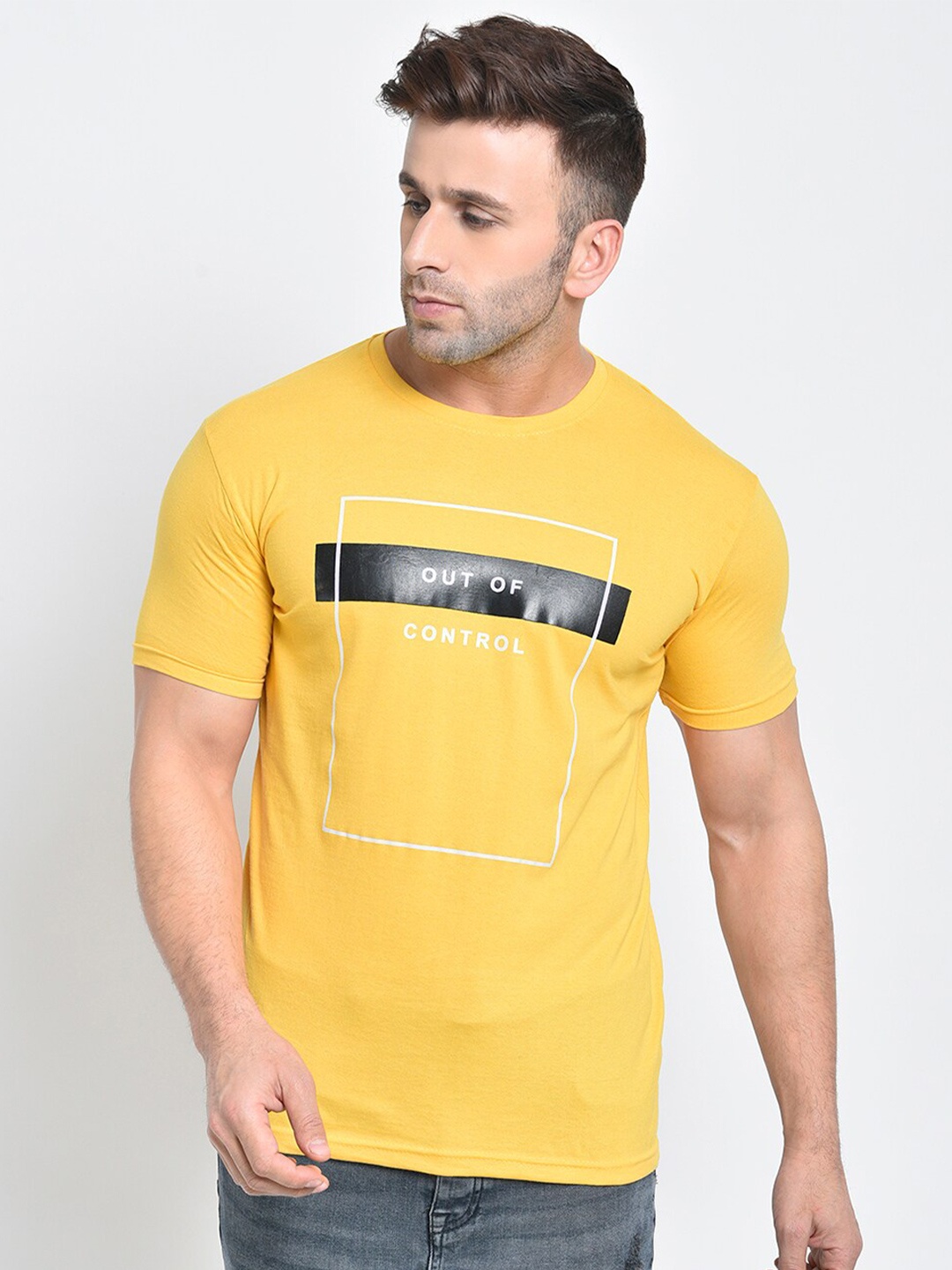 BAESD Typography Printed Cotton Round Neck Short Sleeves Applique Casual T-shirt, Yellow
BAESD Typography Printed Cotton Round Neck Short Sleeves Applique Casual T-shirt, Yellow