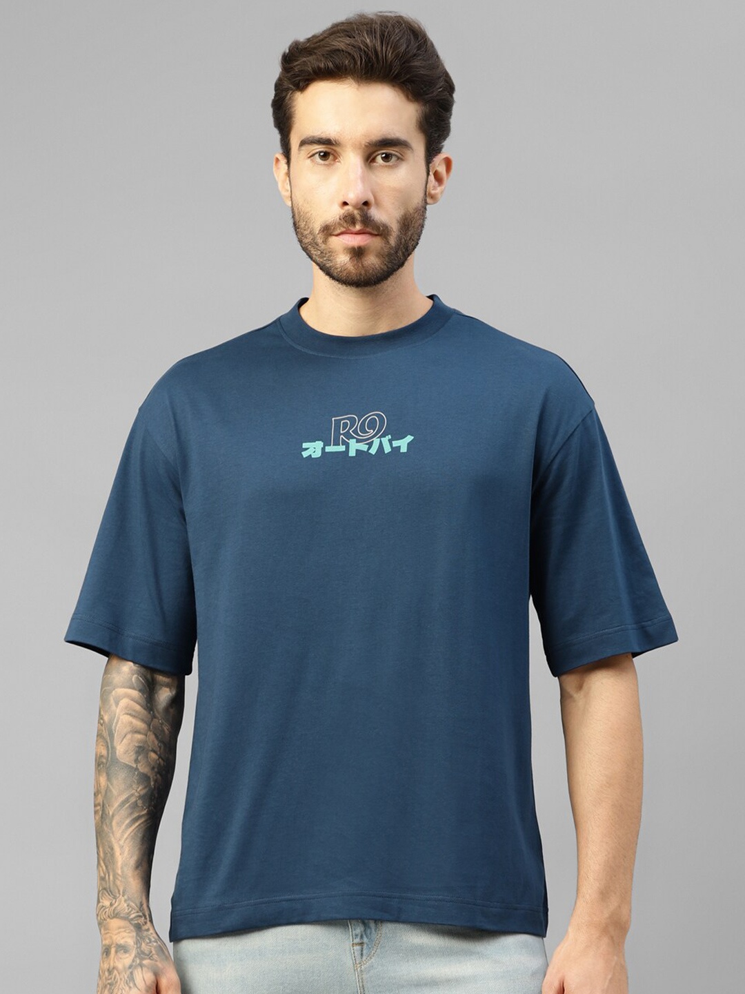 Royal Enfield A Shot Of Style Typography Printed Drop Shoulder Oversized T-shirt, Blue
Royal Enfield A Shot Of Style Typography Printed Drop Shoulder Oversized T-shirt, Blue