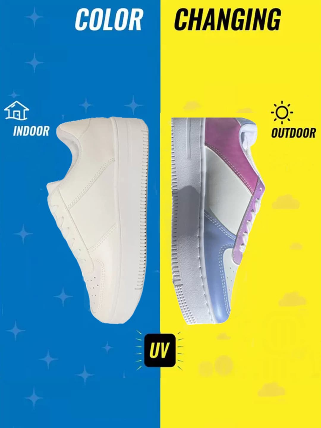 The Roadster Lifestyle Co. Women White UV Color Changing Lightweight Casual Sneakers, Blue
The Roadster Lifestyle Co. Women White UV Color Changing Lightweight Casual Sneakers, Blue
