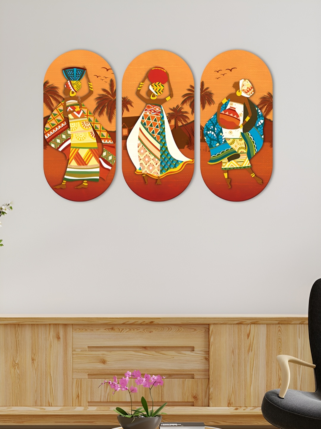 ArtVibes Brown & White 3 Pieces Women With Basket Decorative Printed Wooden Wall Hangings
ArtVibes Brown & White 3 Pieces Women With Basket Decorative Printed Wooden Wall Hangings