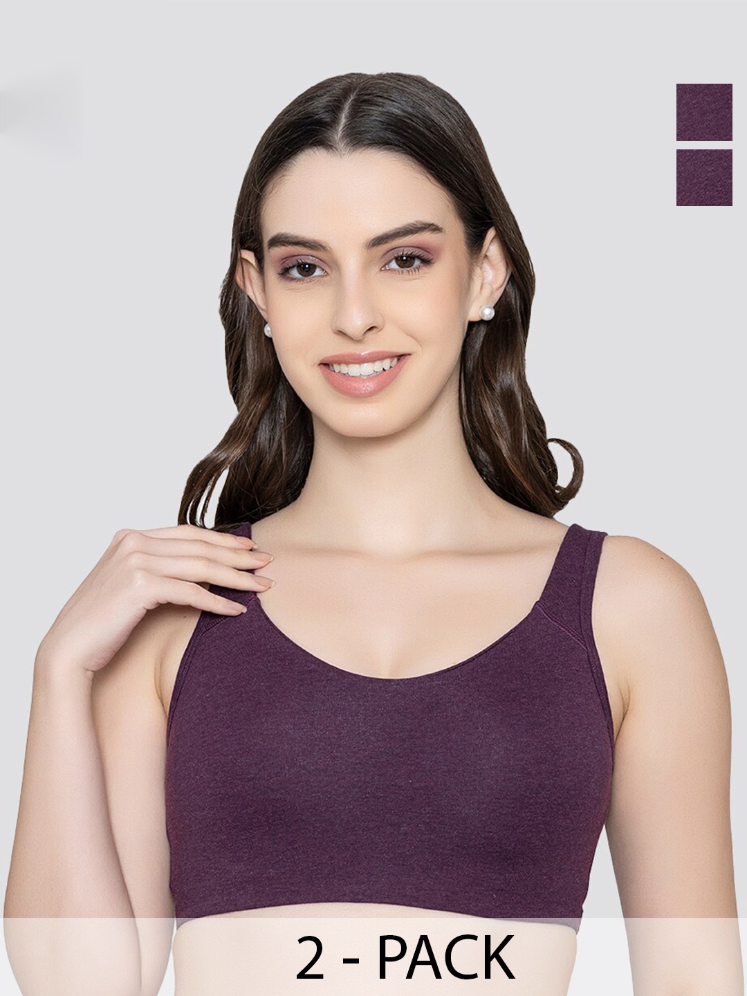 K LINGERIE Pack of 2 Daisey Flexible Fit Medium Impact Sports Bra for Light Workouts, Burgundy
K LINGERIE Pack of 2 Daisey Flexible Fit Medium Impact Sports Bra for Light Workouts, Burgundy