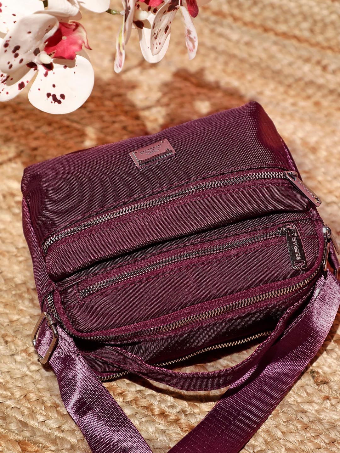 LULU & SKY Structured Handheld Bag, Purple