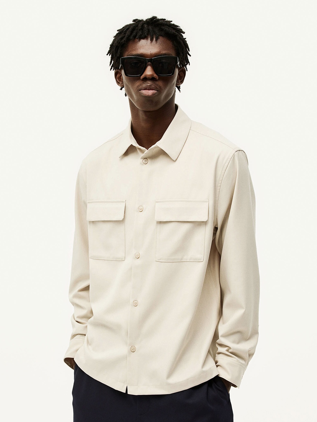 H&M Twill Over Shirts, Beige