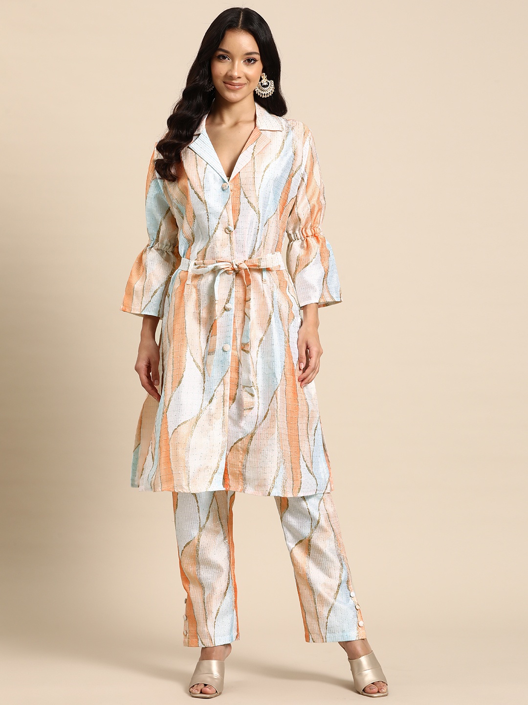 Sayisha Women Embroidered Regular Sequinned Kurta with Trousers, Multi
Sayisha Women Embroidered Regular Sequinned Kurta with Trousers, Multi