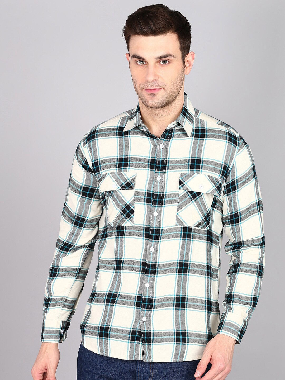 The Roadster Lifestyle Co. Tartan Checked Spread Collar Long Sleeves Pure Cotton Shirt, White
The Roadster Lifestyle Co. Tartan Checked Spread Collar Long Sleeves Pure Cotton Shirt, White