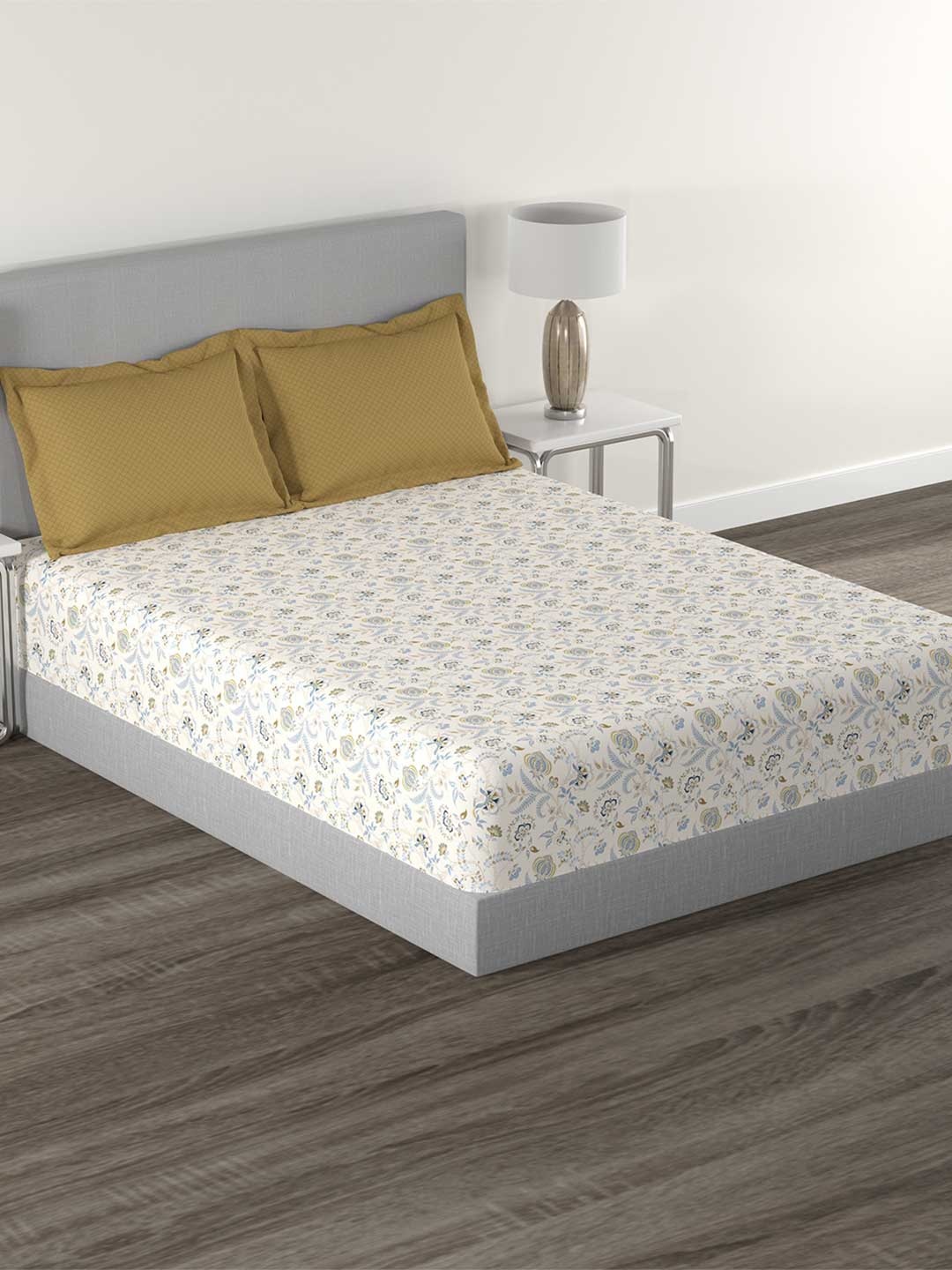 MYTRIDENT Pink & Blue Floral Printed Cotton 144 TC King Bedsheet with 2 Pillow Covers
MYTRIDENT Pink & Blue Floral Printed Cotton 144 TC King Bedsheet with 2 Pillow Covers