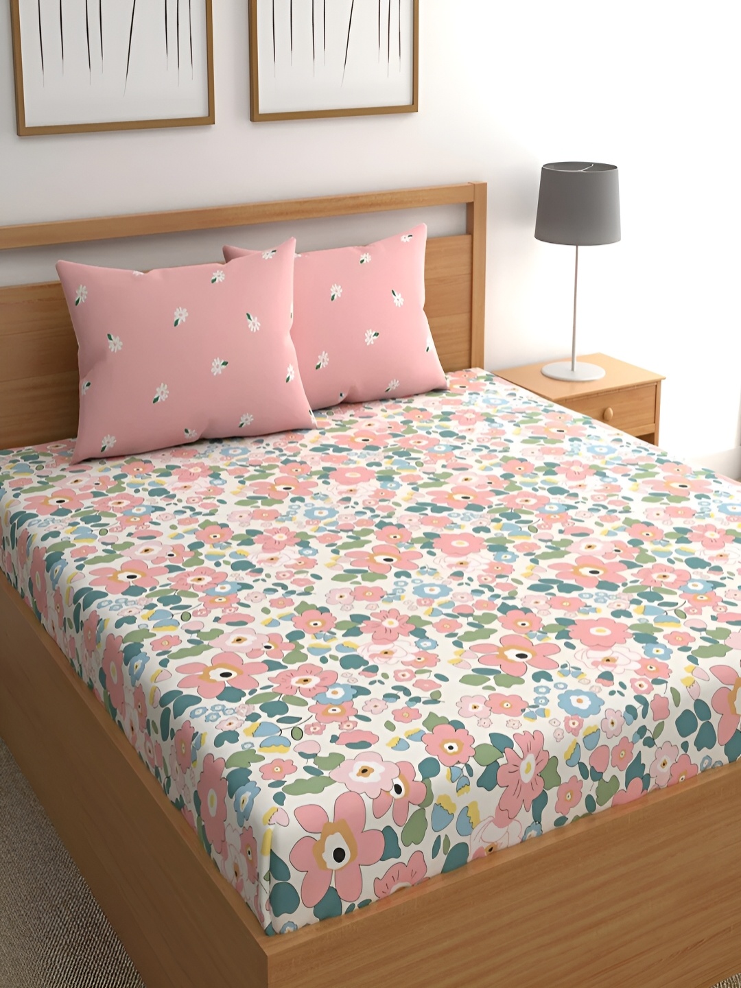 Srijee Decors Pink & White Floral Printed 210 TC King Bedsheet With 2 Pillow Covers
Srijee Decors Pink & White Floral Printed 210 TC King Bedsheet With 2 Pillow Covers