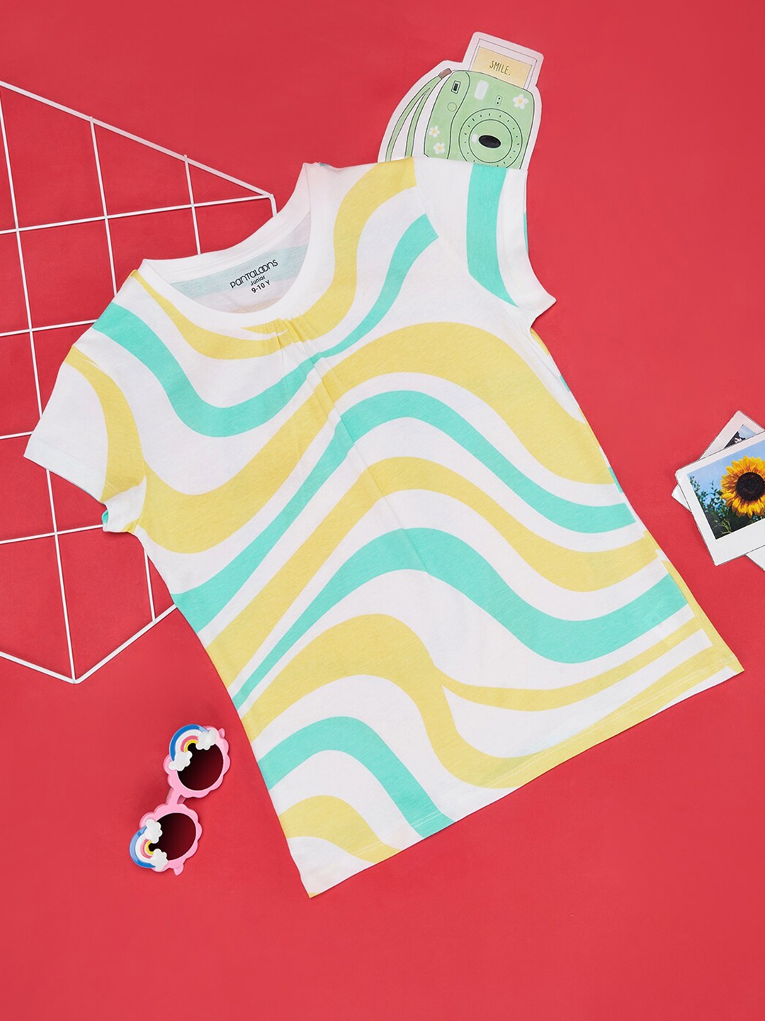 Pantaloons Junior Girls Abstract Printed Round Neck Short Cap Sleeves Cotton T-shirt, White
Pantaloons Junior Girls Abstract Printed Round Neck Short Cap Sleeves Cotton T-shirt, White
