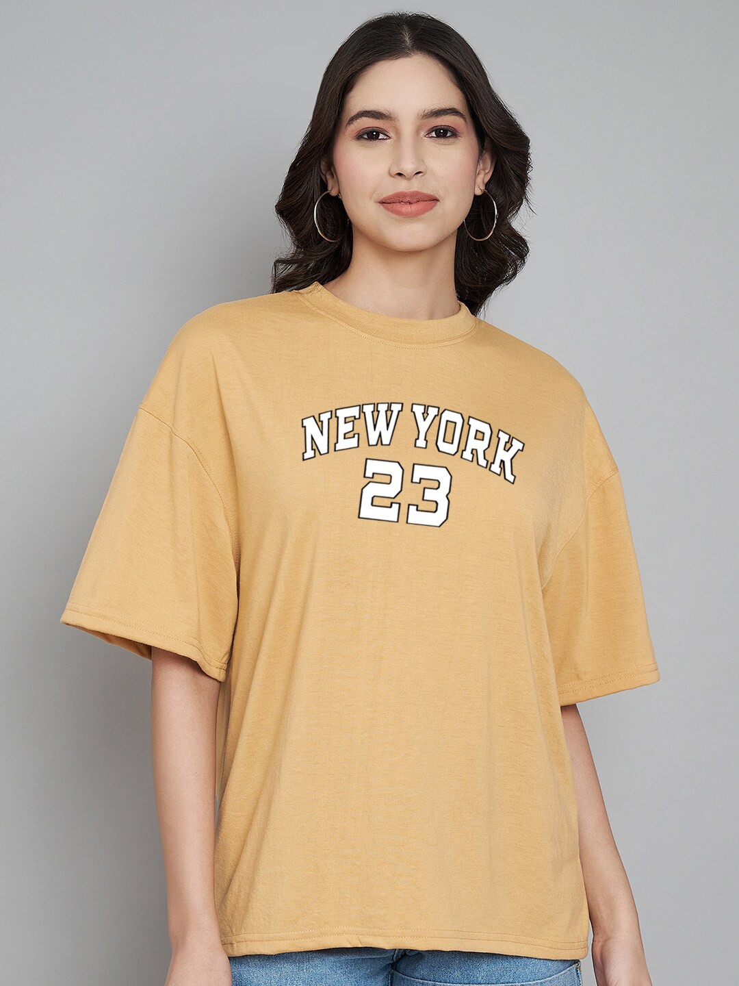 Trend Level Typography Printed Drop-Shoulder Sleeves Cotton Oversized T-shirt, Beige
Trend Level Typography Printed Drop-Shoulder Sleeves Cotton Oversized T-shirt, Beige