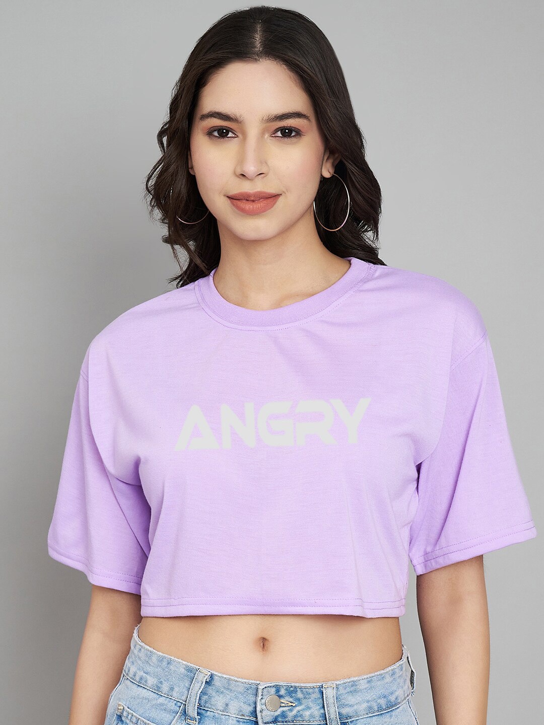 Trend Level Typography Printed Round Neck Drop-Shoulder Sleeves Cotton Crop T-shirt, Lavender
Trend Level Typography Printed Round Neck Drop-Shoulder Sleeves Cotton Crop T-shirt, Lavender