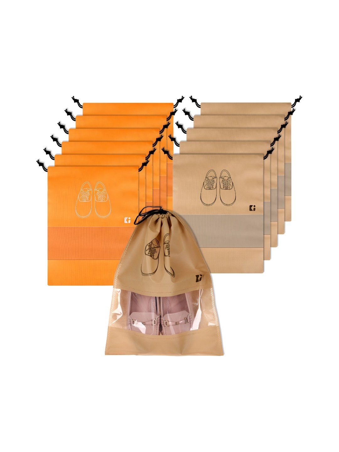 Kuber Industries 12 Pcs Non-Woven Shoe Cover Bags with Transparent Window, Beige
Kuber Industries 12 Pcs Non-Woven Shoe Cover Bags with Transparent Window, Beige