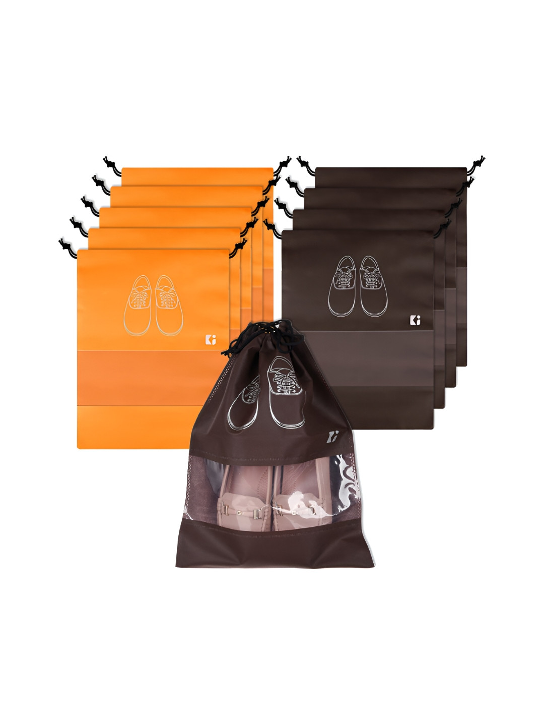 Kuber Industries Orange & Brown 10 Pieces Waterproof Shoes Organisers 
Kuber Industries Orange & Brown 10 Pieces Waterproof Shoes Organisers