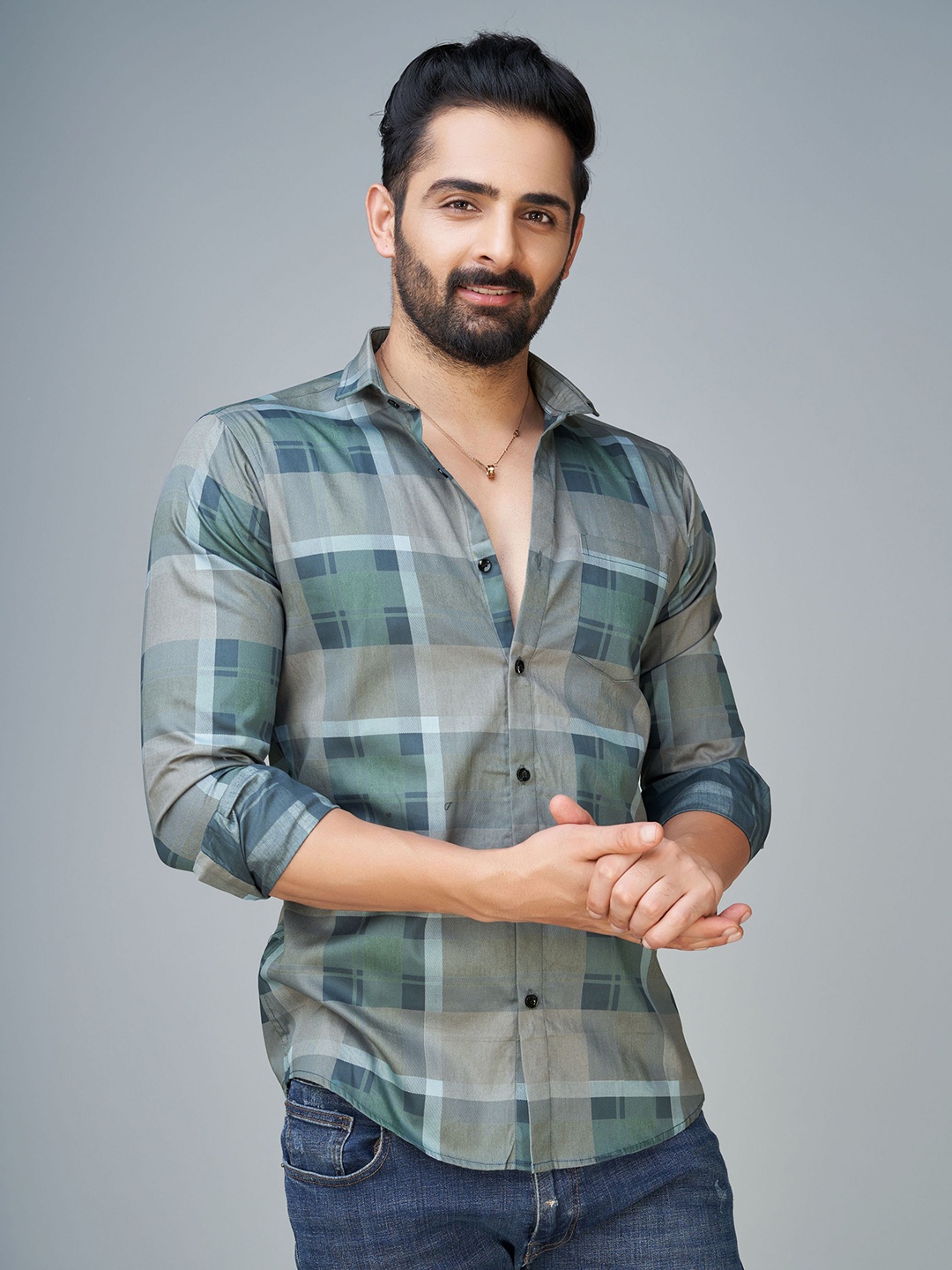 Reeta Fashion Comfort Printed Spread Collar Three-Quarter Sleeves Cotton Casual Shirt, Green
Reeta Fashion Comfort Printed Spread Collar Three-Quarter Sleeves Cotton Casual Shirt, Green