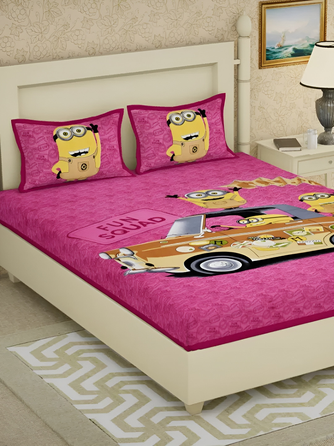 LIVING ROOTS Double Queen Size Jaipur Block Print Cotton Double Bedsheet & 2 Pillow Covers, Pink
LIVING ROOTS Double Queen Size Jaipur Block Print Cotton Double Bedsheet & 2 Pillow Covers, Pink